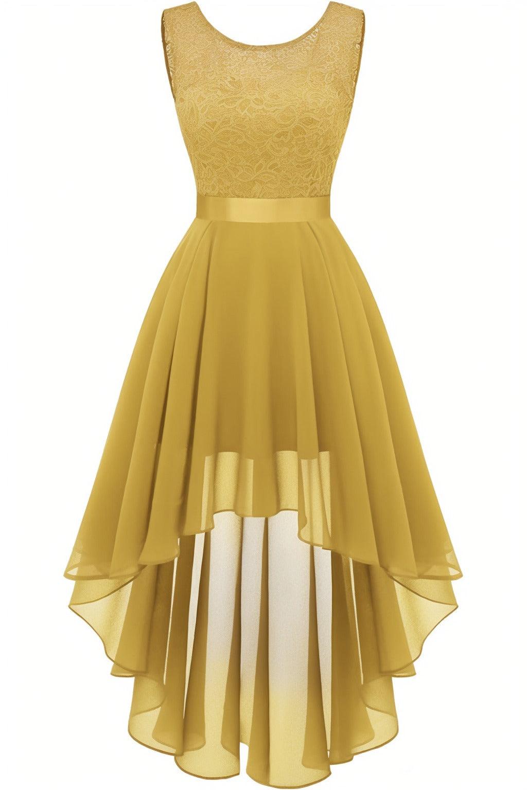 Asymmetrical High-Low Chiffon Graduation Dresses CS0543 - COCOMELODY