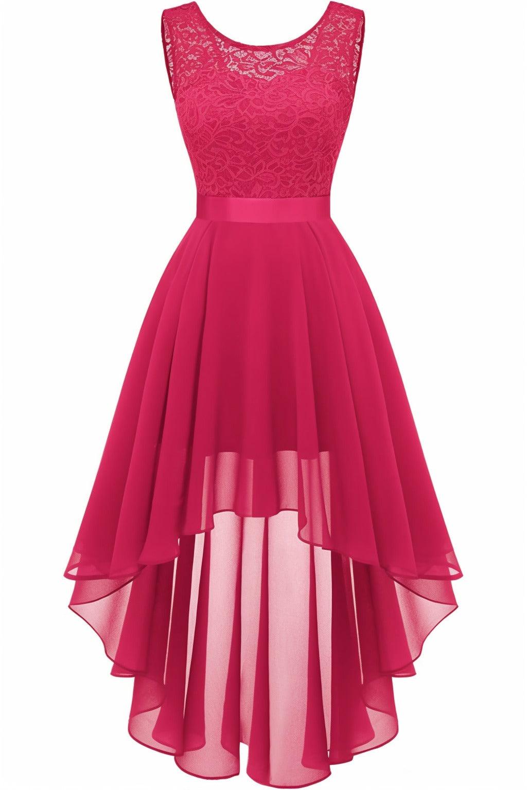 Asymmetrical High-Low Chiffon Graduation Dresses CS0543 - COCOMELODY