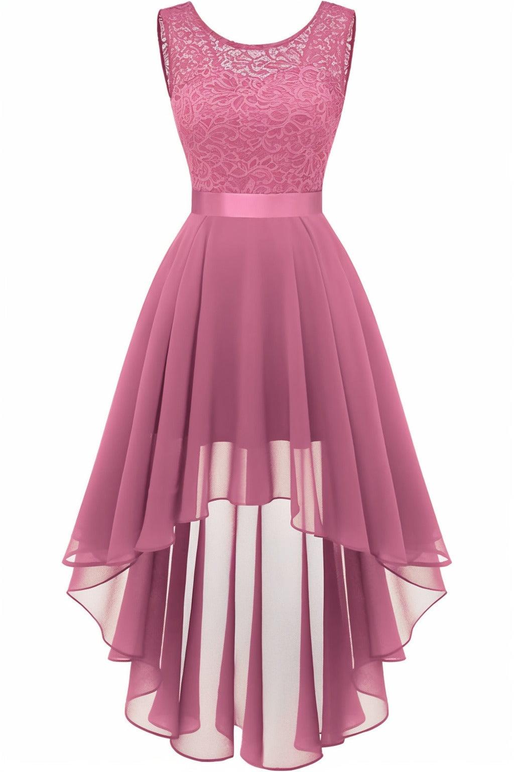 Asymmetrical High-Low Chiffon Graduation Dresses CS0543 - COCOMELODY