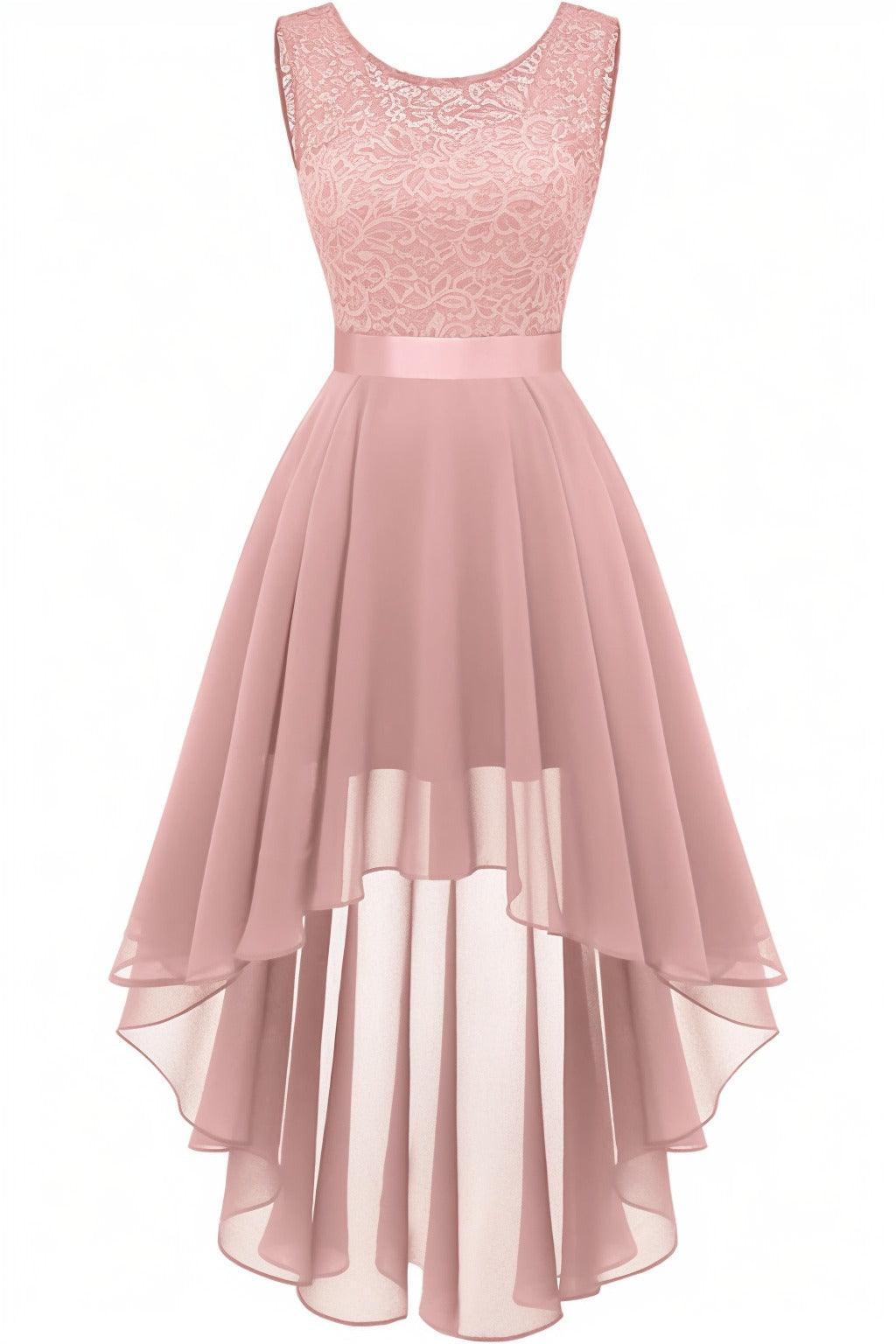 Asymmetrical High-Low Chiffon Graduation Dresses CS0543 - COCOMELODY