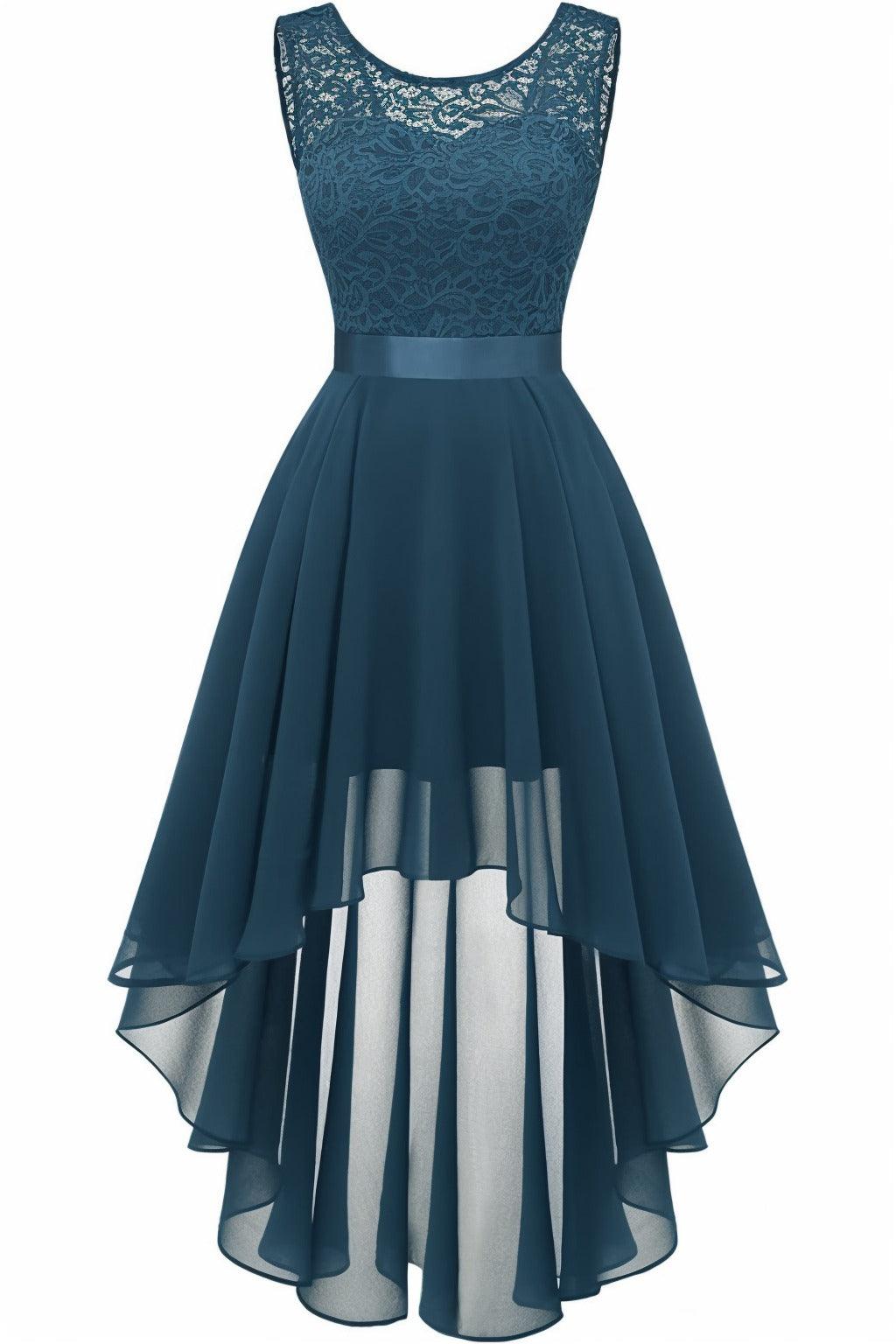 Asymmetrical High-Low Chiffon Graduation Dresses CS0543 - COCOMELODY