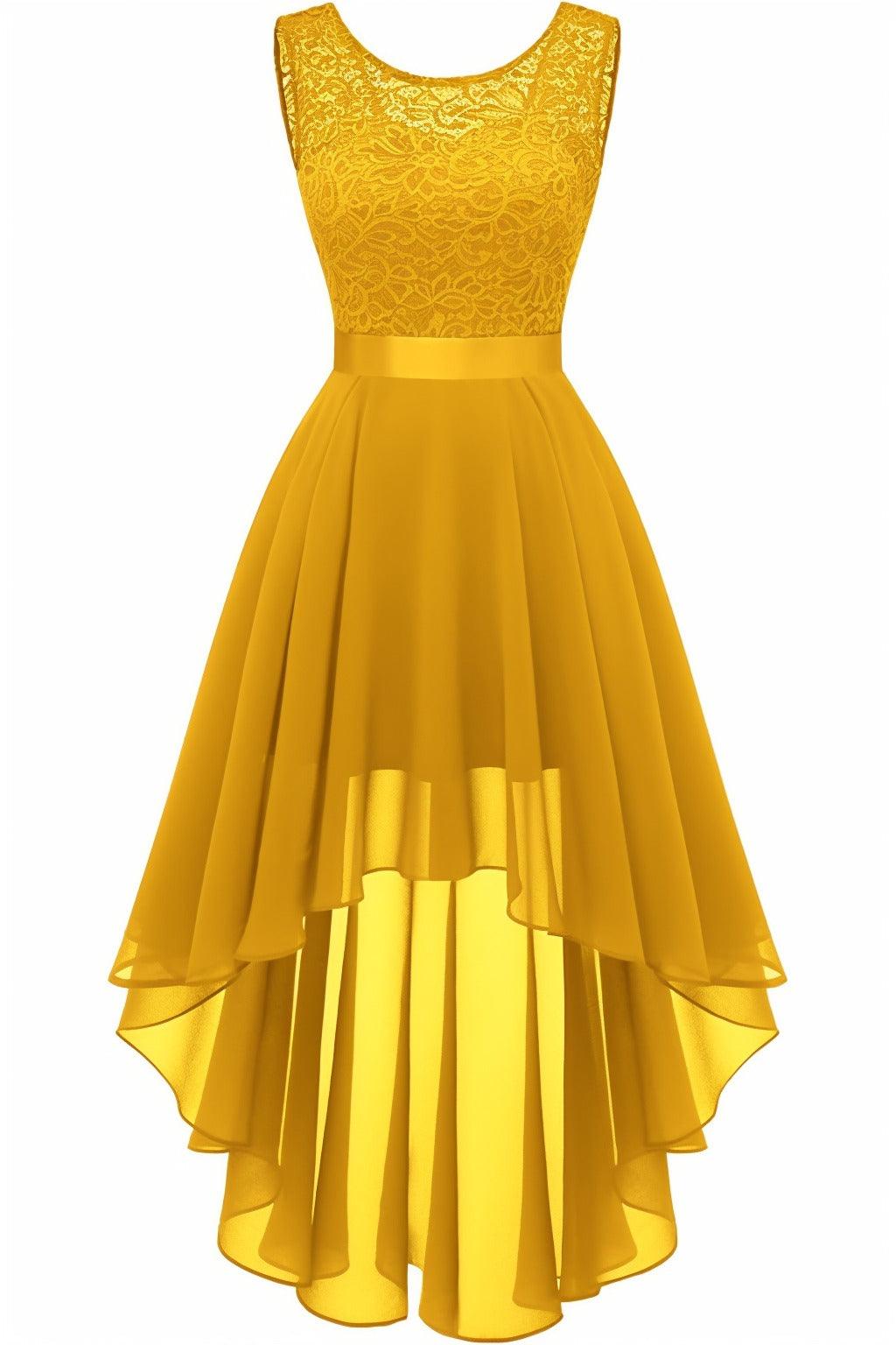 Asymmetrical High-Low Chiffon Graduation Dresses CS0543 - COCOMELODY