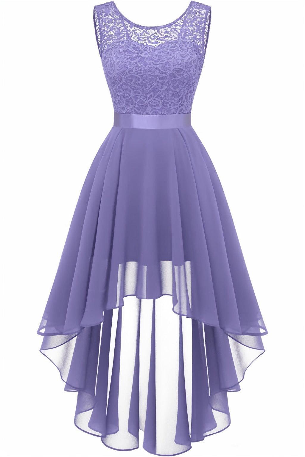 Asymmetrical High-Low Chiffon Graduation Dresses CS0543 - COCOMELODY