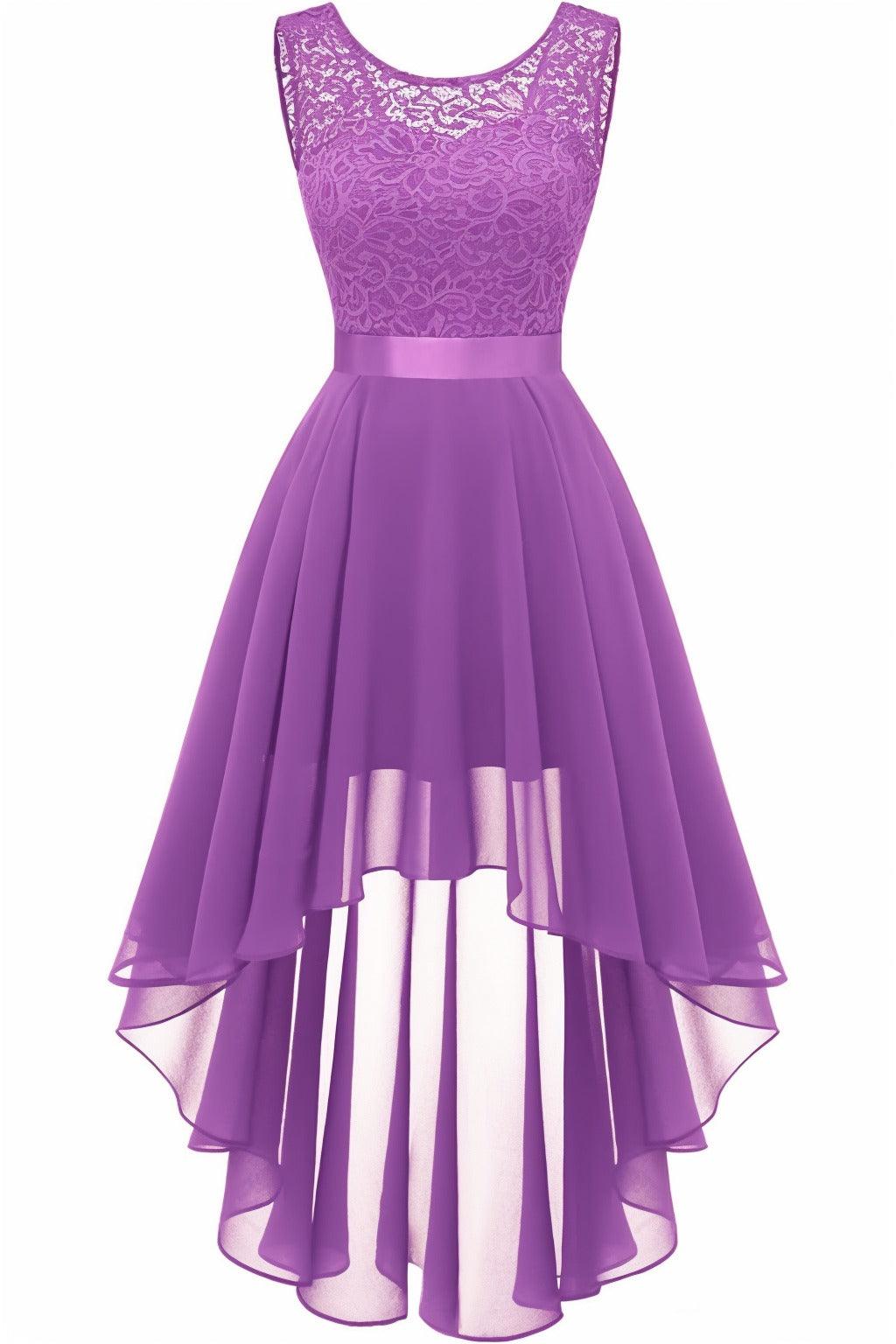Asymmetrical High-Low Chiffon Graduation Dresses CS0543 - COCOMELODY
