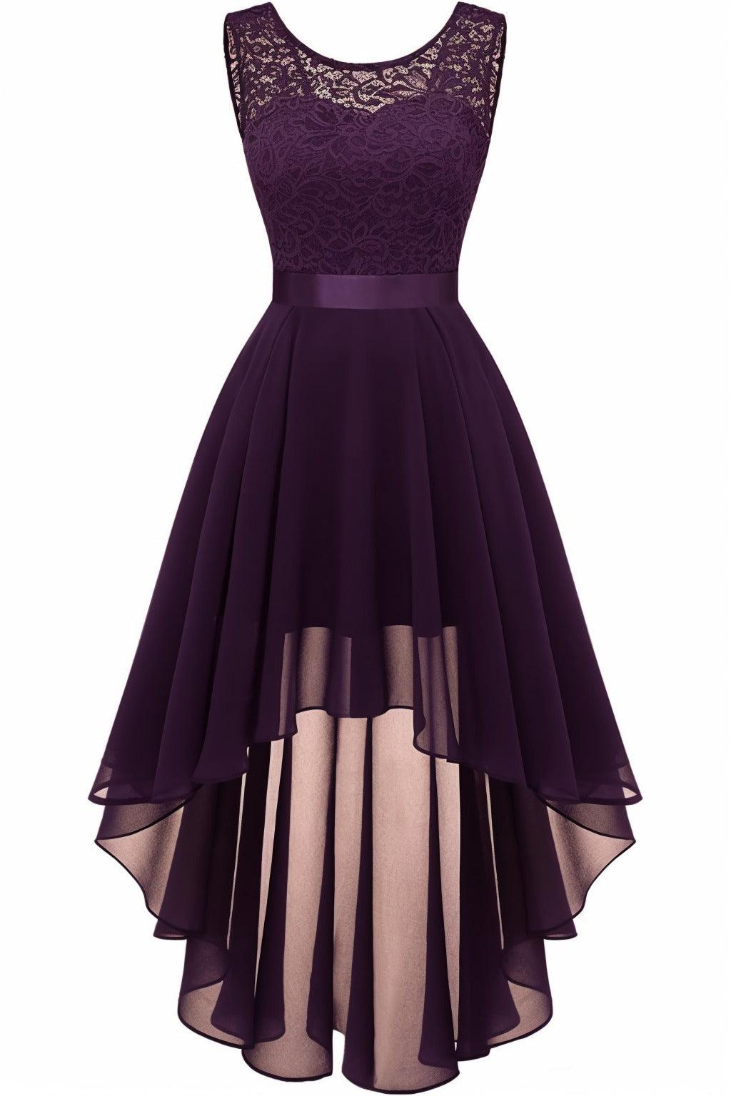 Asymmetrical High-Low Chiffon Graduation Dresses CS0543 - COCOMELODY