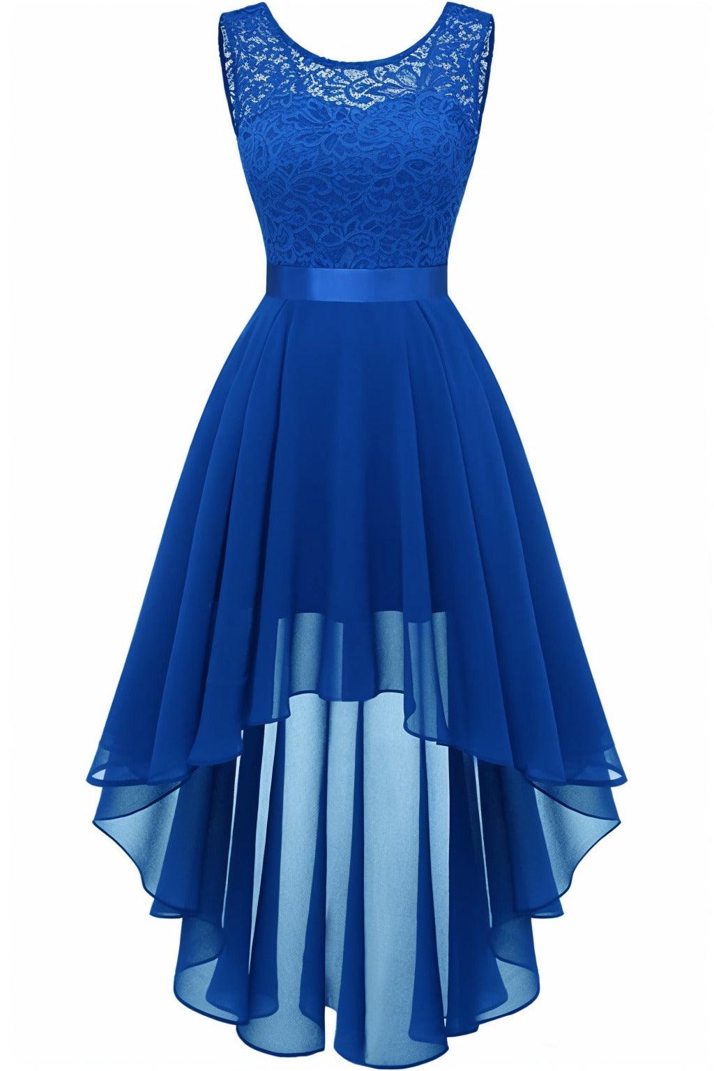 Asymmetrical High-Low Chiffon Graduation Dresses CS0543 - COCOMELODY