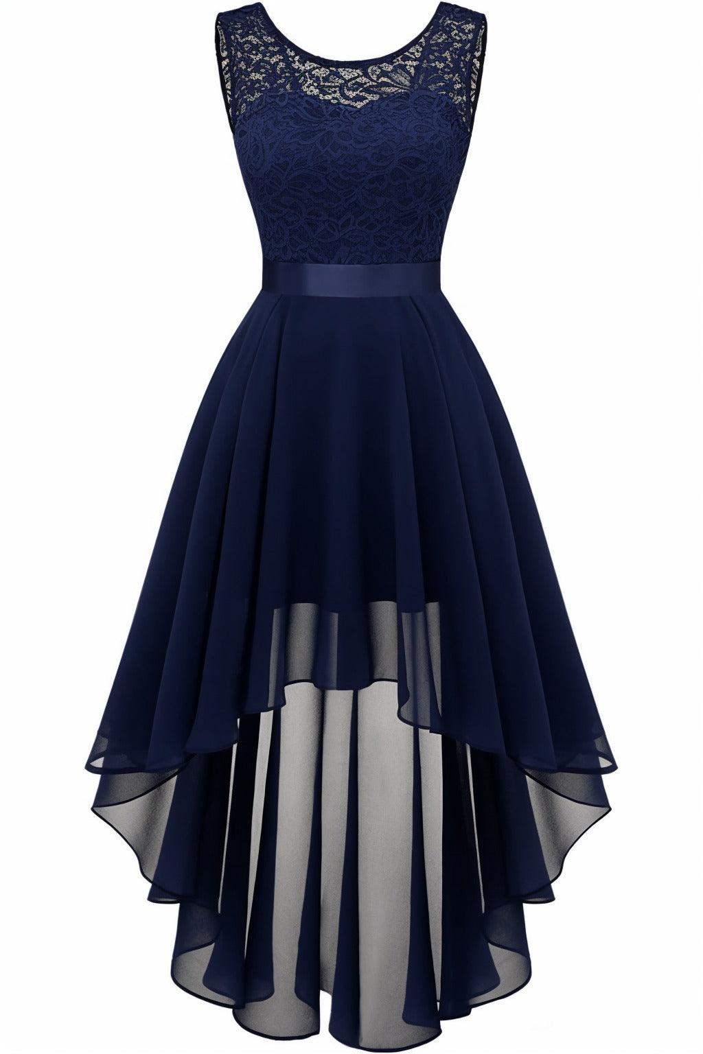 Asymmetrical High-Low Chiffon Graduation Dresses CS0543 - COCOMELODY