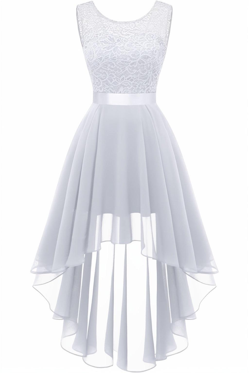Asymmetrical High-Low Chiffon Graduation Dresses CS0543 - COCOMELODY