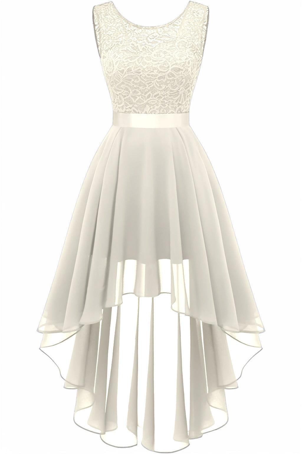 Asymmetrical High-Low Chiffon Graduation Dresses CS0543 - COCOMELODY