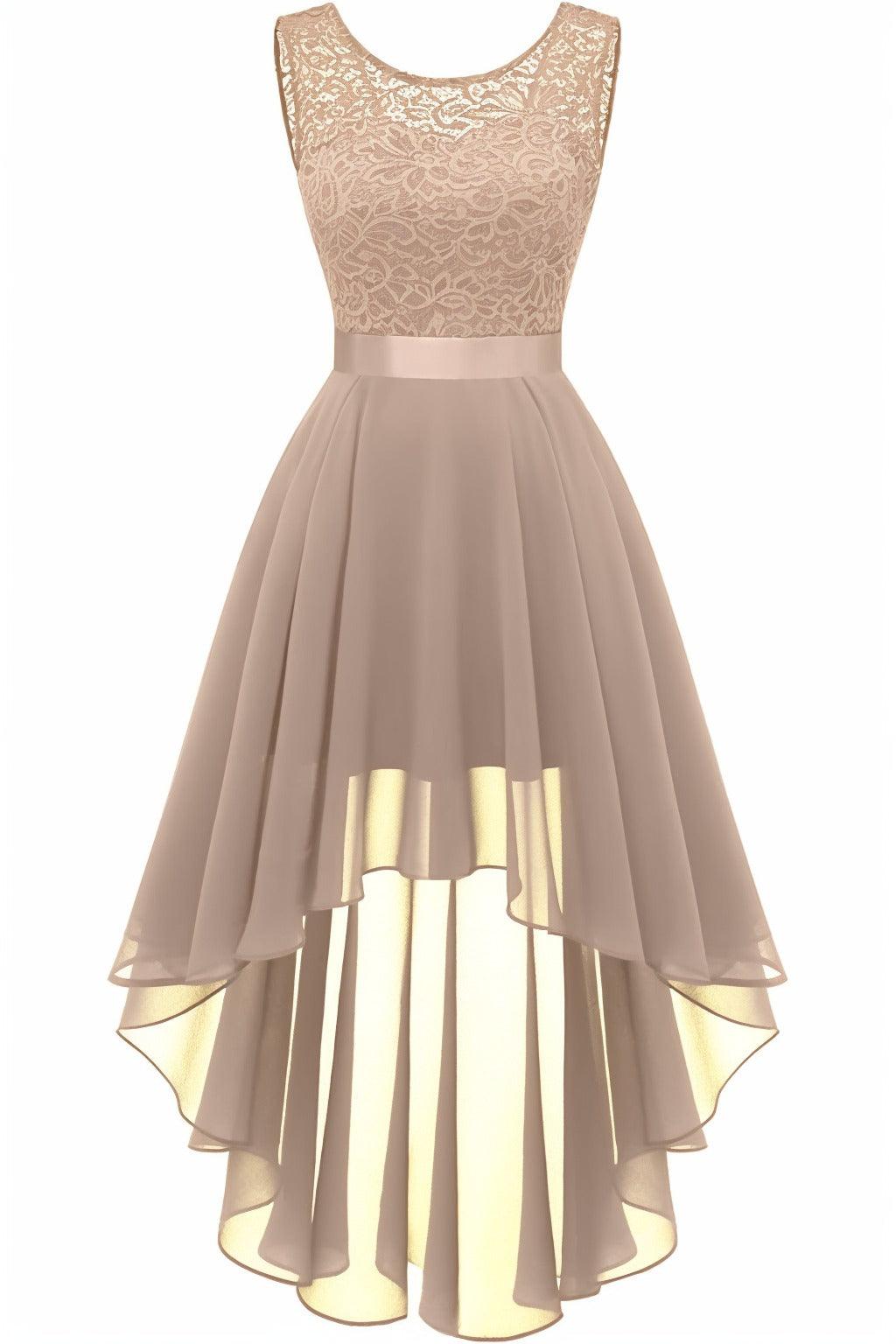 Asymmetrical High-Low Chiffon Graduation Dresses CS0543 - COCOMELODY