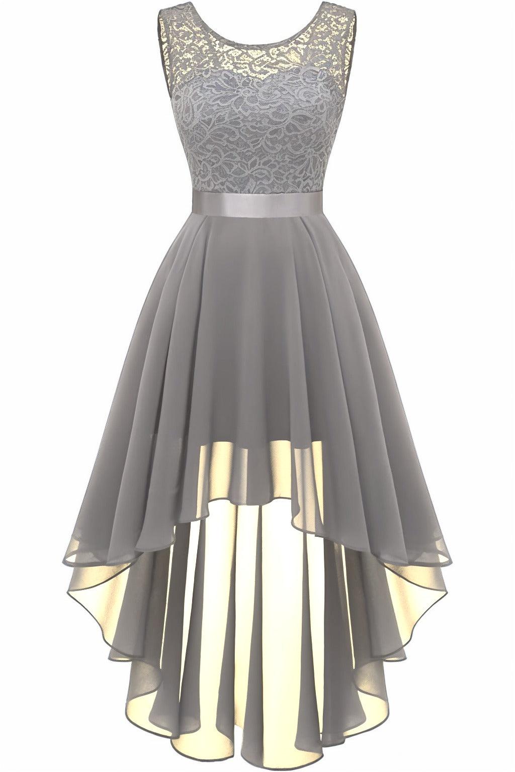Asymmetrical High-Low Chiffon Graduation Dresses CS0543 - COCOMELODY
