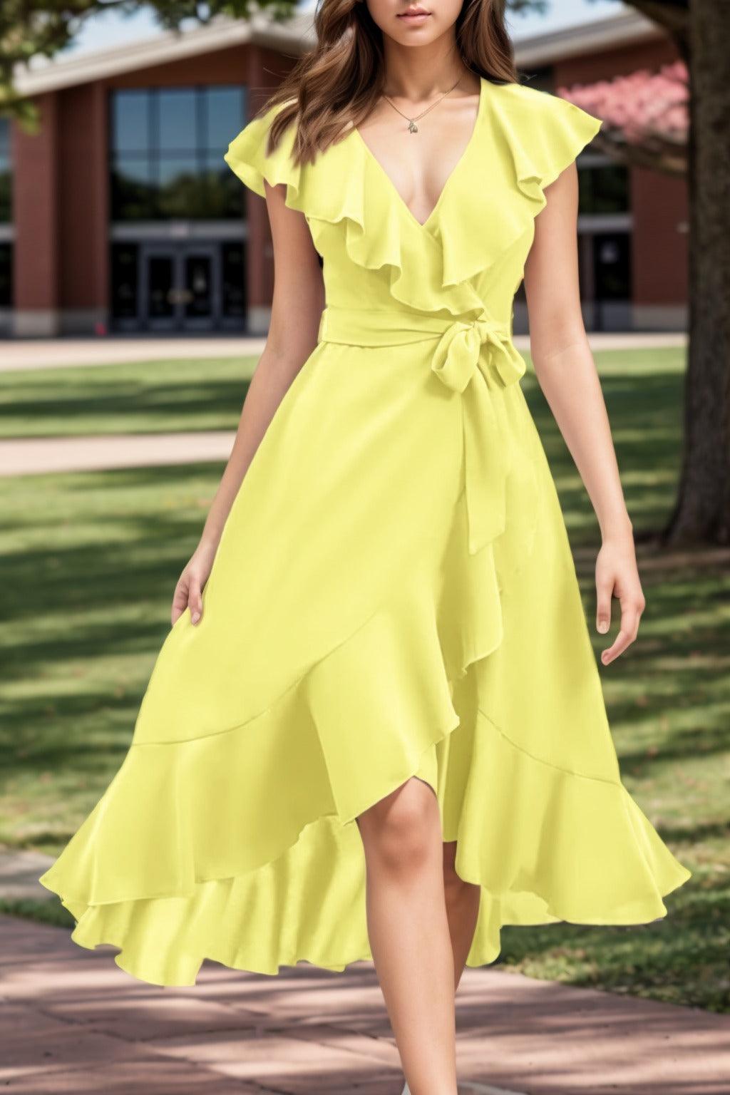 A-Line High-Low Chiffon Graduation Dresses CS0544 - COCOMELODY