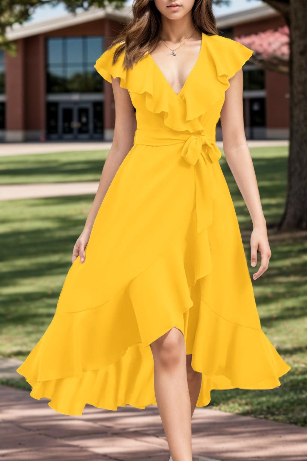 A-Line High-Low Chiffon Graduation Dresses CS0544 - COCOMELODY