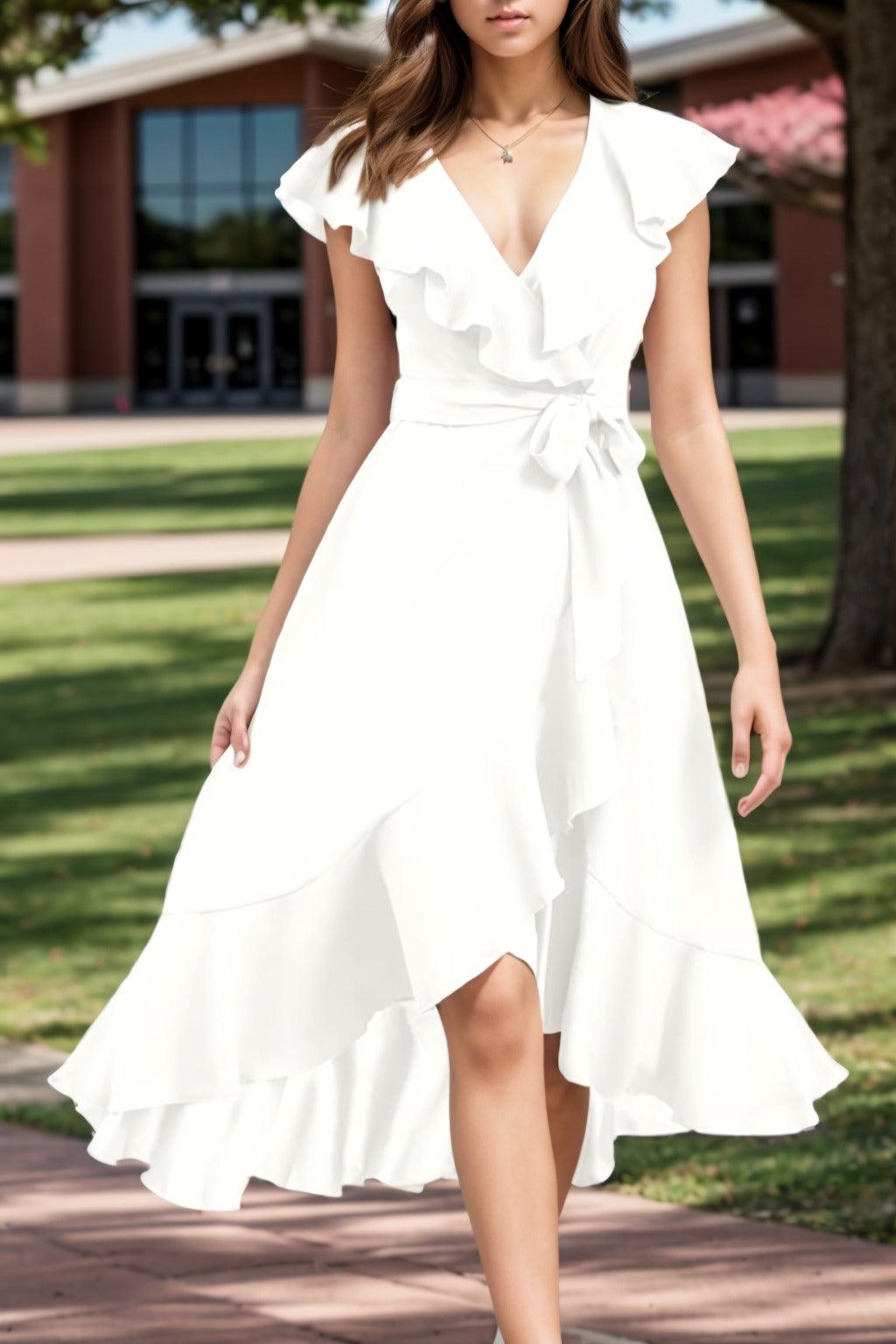 A-Line High-Low Chiffon Graduation Dresses CS0544 - COCOMELODY