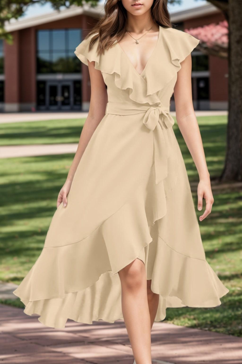 A-Line High-Low Chiffon Graduation Dresses CS0544 - COCOMELODY