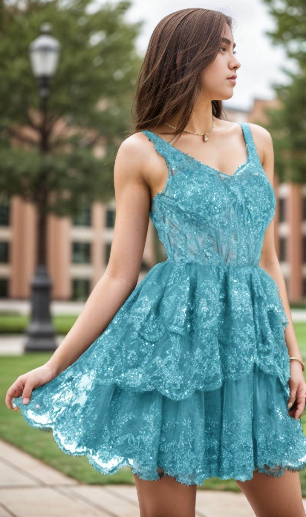 A-Line Short-Mini Tulle Graduation Dresses COCOMELODY CS0548, Steel Grey A-Line Short-Mini Tulle Graduation Dresses COCOMELODY CS0548, Steel Grey
