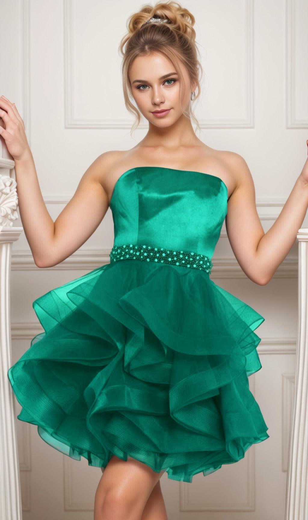 Ball Gown Short-Mini Organza Graduation Dresses CS0550 - COCOMELODY