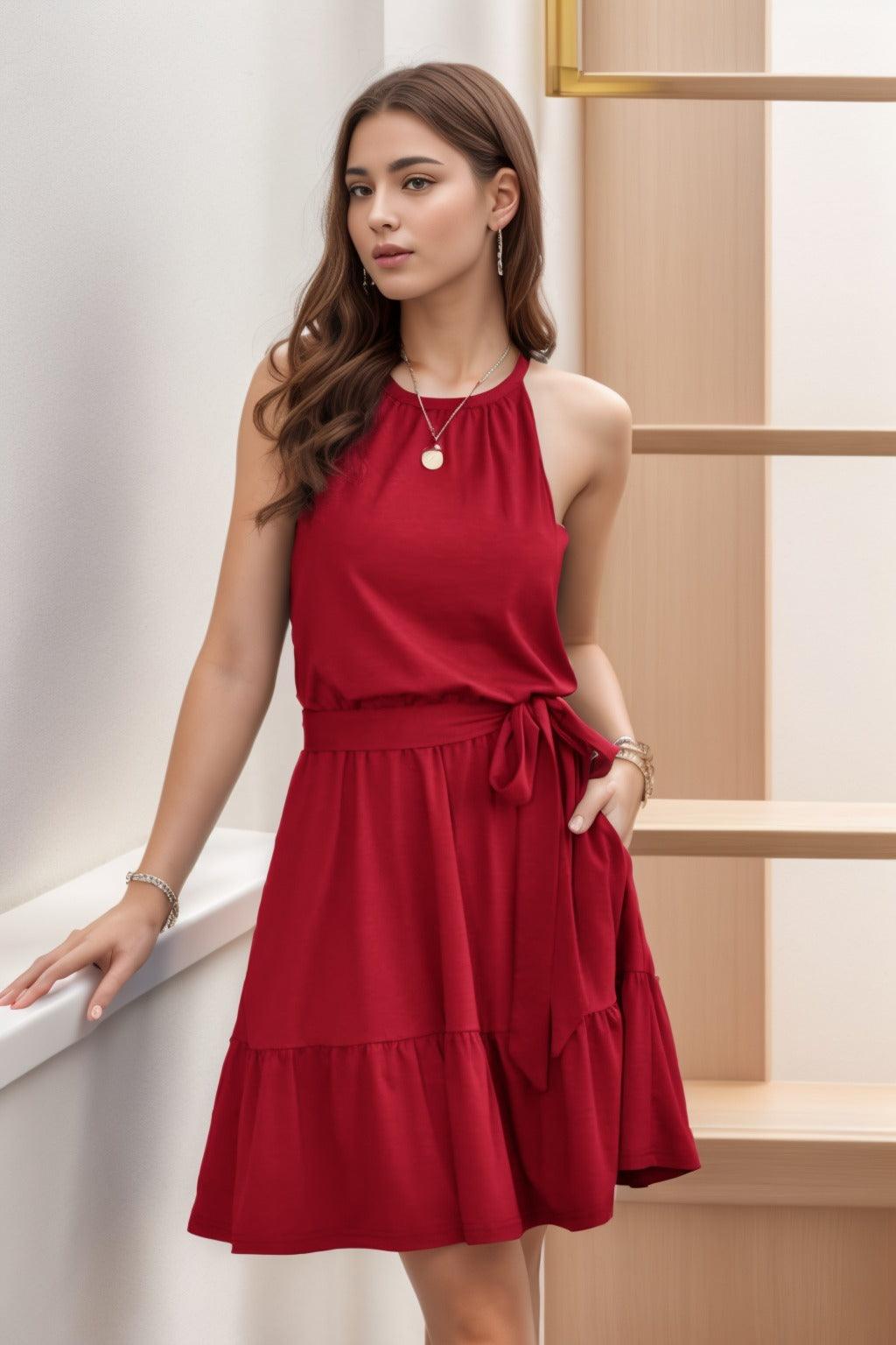 A-Line Knee Length Silk-Like Graduation Dresses CS0552 - COCOMELODY