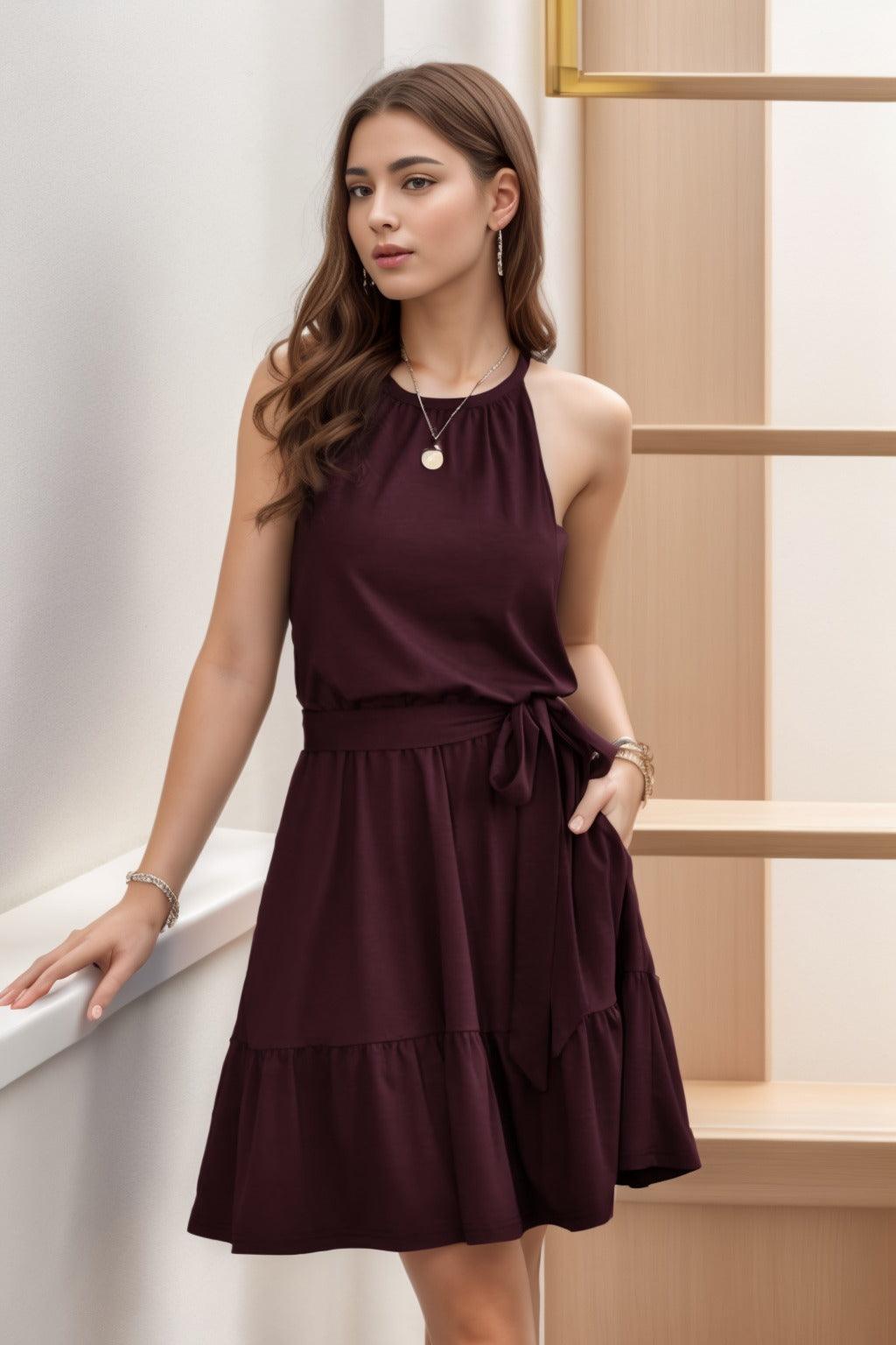 A-Line Knee Length Silk-Like Graduation Dresses CS0552 - COCOMELODY