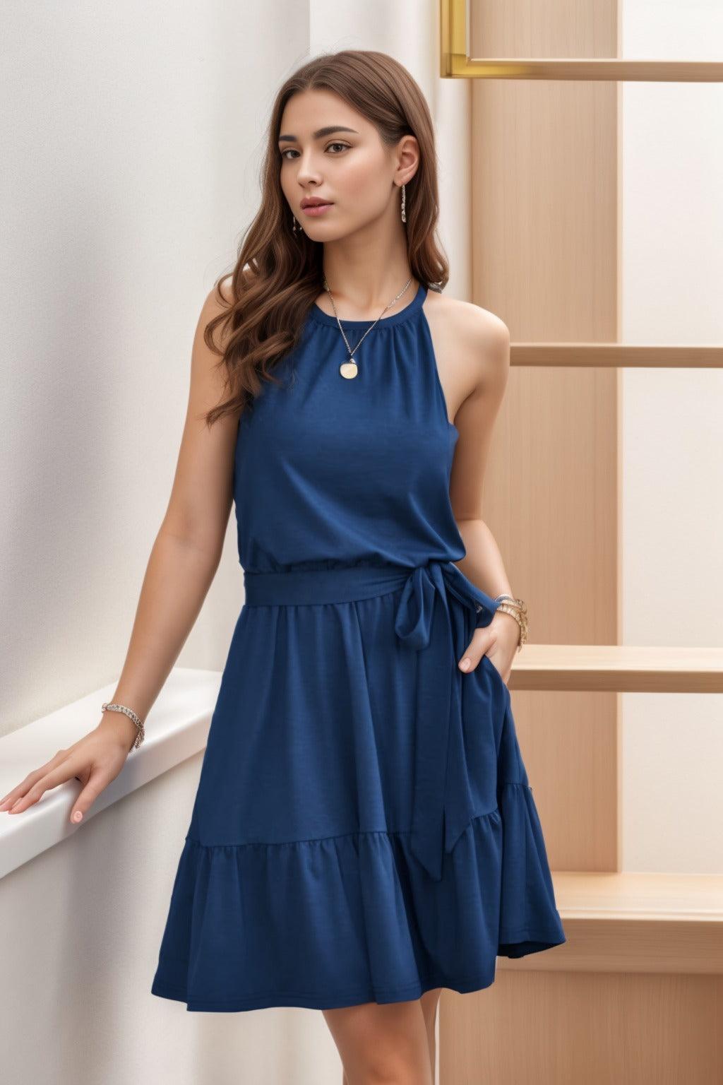 A-Line Knee Length Silk-Like Graduation Dresses CS0552 - COCOMELODY