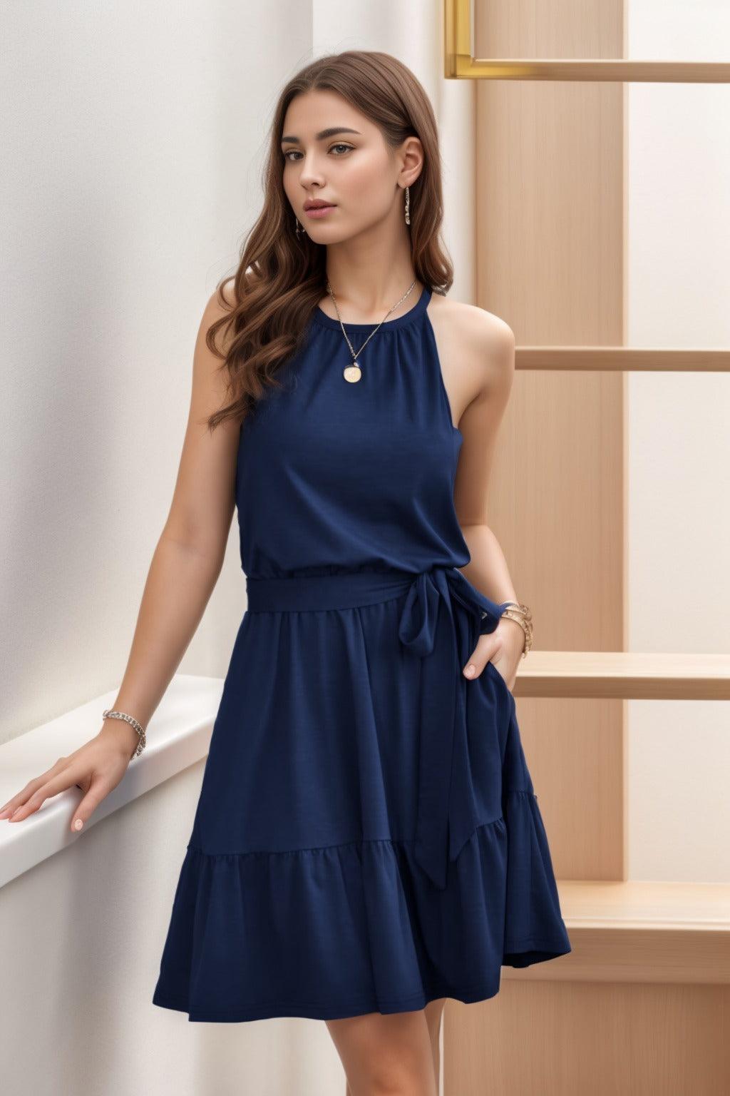 A-Line Knee Length Silk-Like Graduation Dresses CS0552 - COCOMELODY