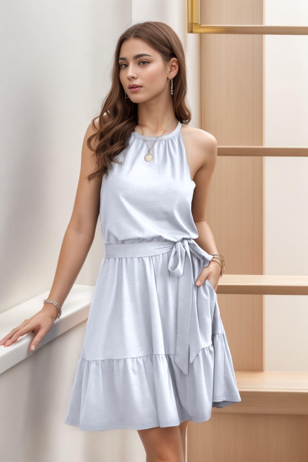 A-Line Knee Length Silk-Like Graduation Dresses CS0552 - COCOMELODY