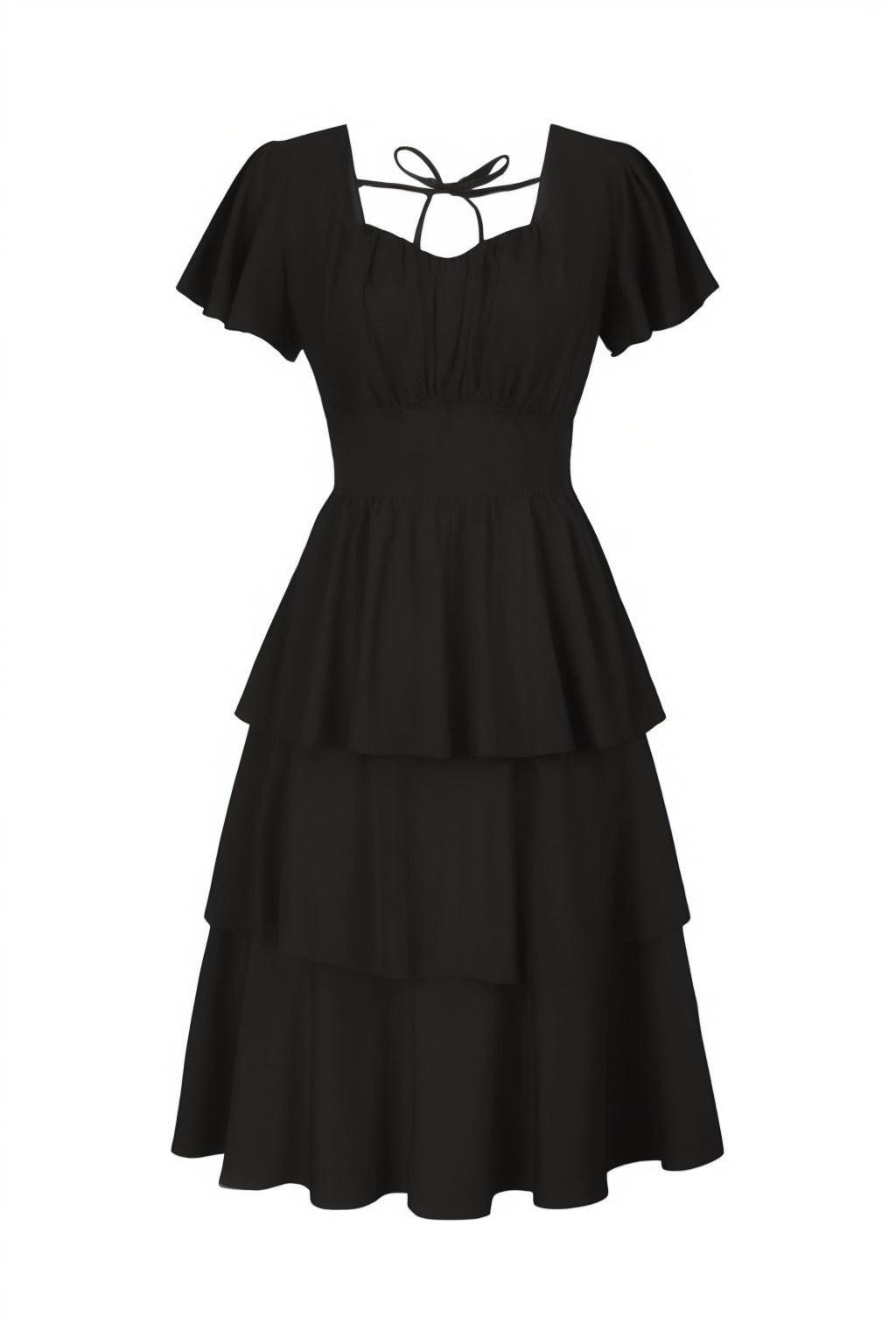 A-Line Knee Length Forged Chiffon Graduation Dresses CS0554 - COCOMELODY