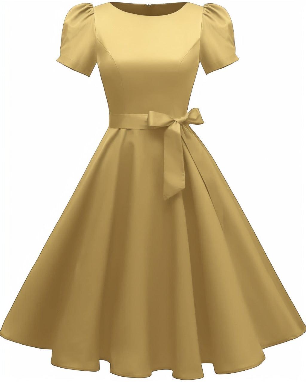 A-Line Knee Length Satin Graduation Dresses CS0555 - COCOMELODY