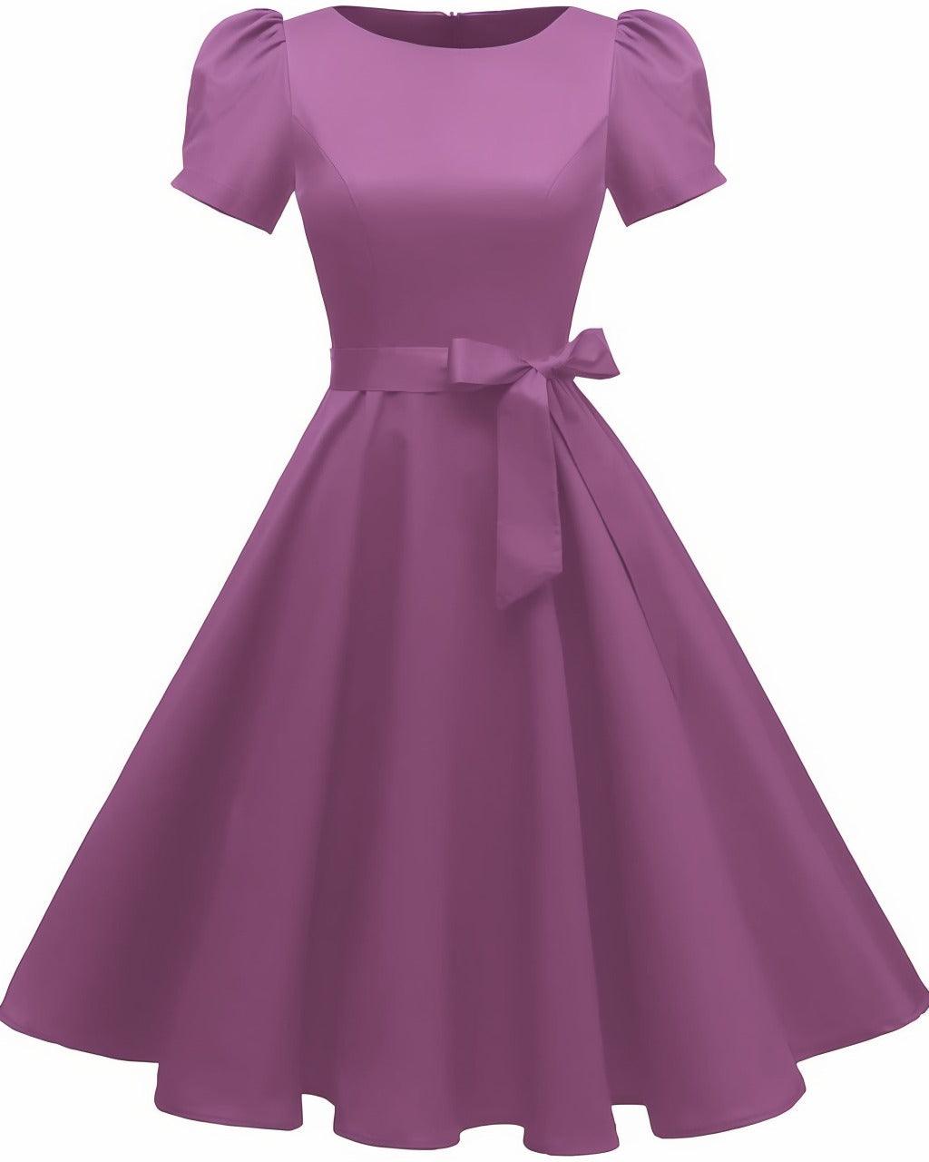 A-Line Knee Length Satin Graduation Dresses CS0555 - COCOMELODY