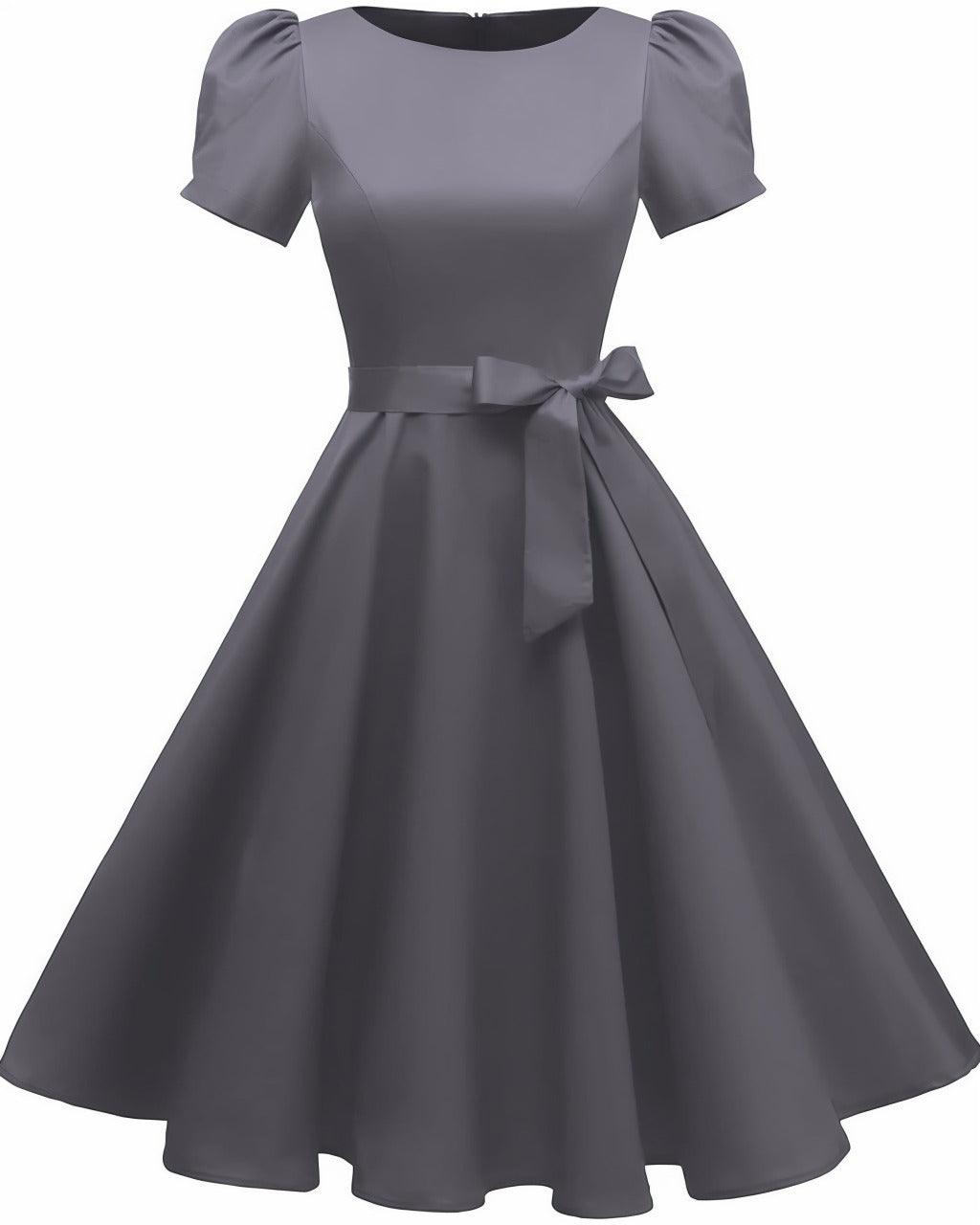 A-Line Knee Length Satin Graduation Dresses CS0555 - COCOMELODY