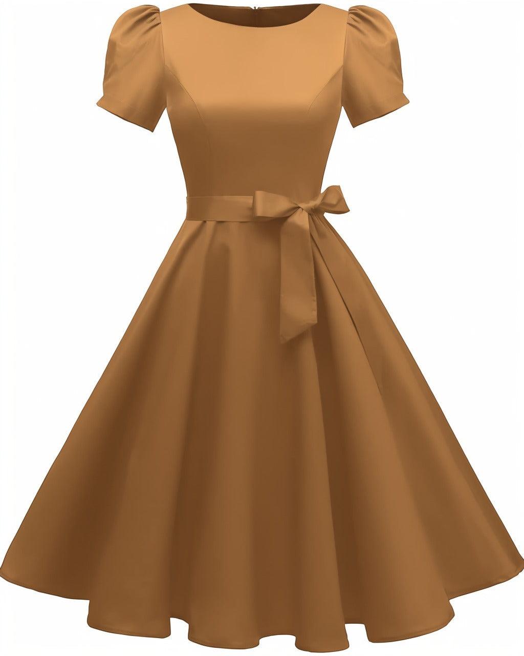 A-Line Knee Length Satin Graduation Dresses CS0555 - COCOMELODY