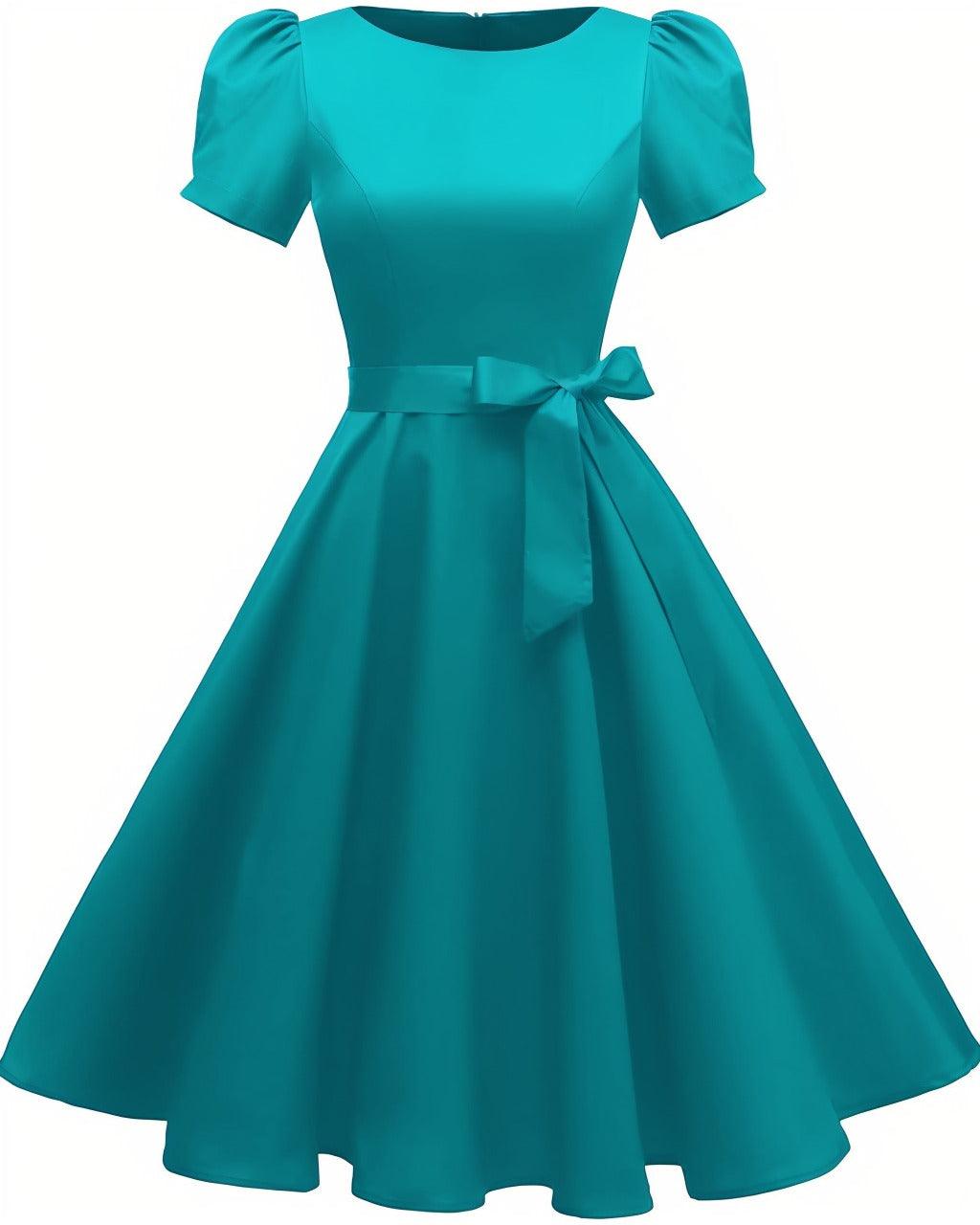 A-Line Knee Length Satin Graduation Dresses CS0555 - COCOMELODY