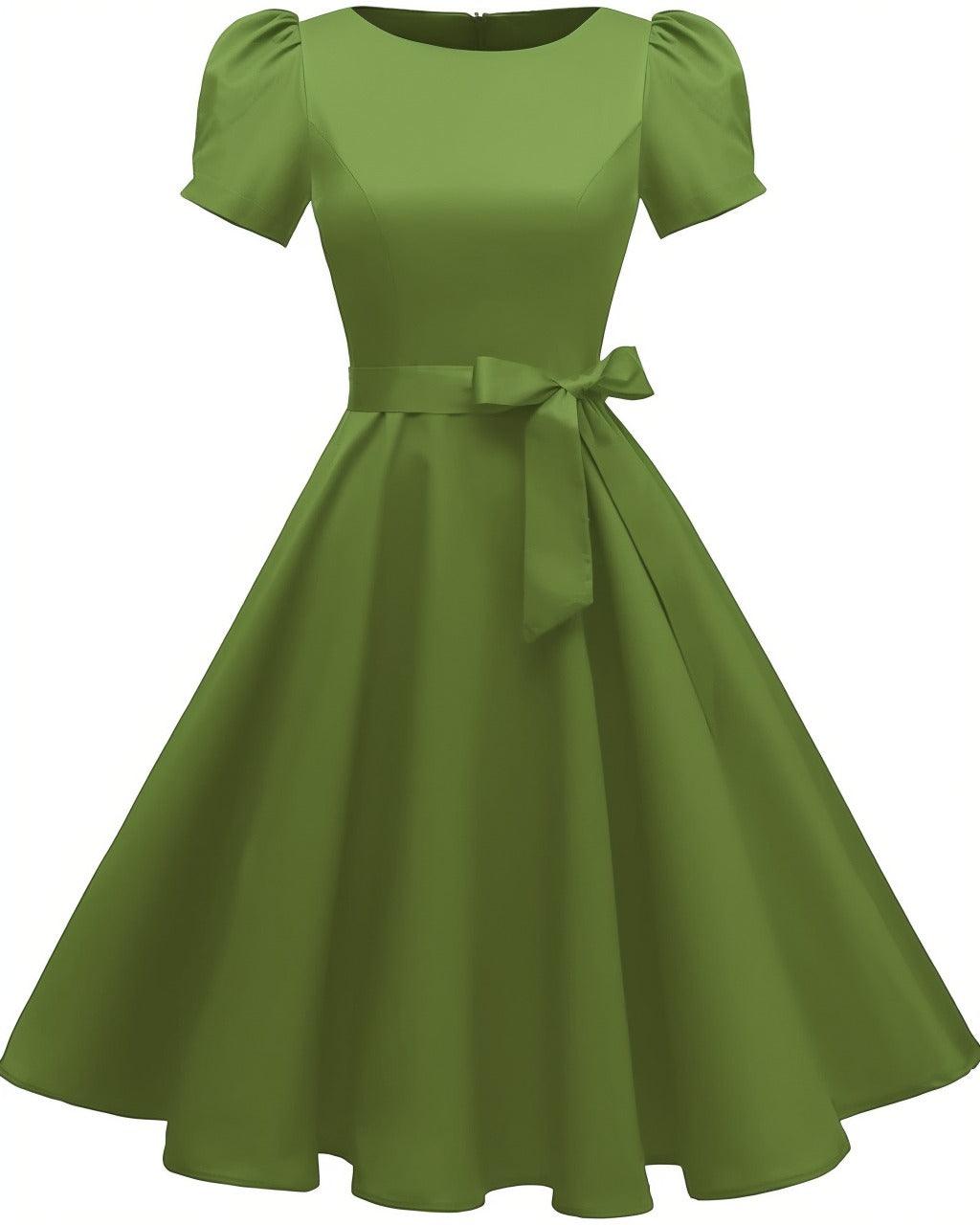 A-Line Knee Length Satin Graduation Dresses CS0555 - COCOMELODY
