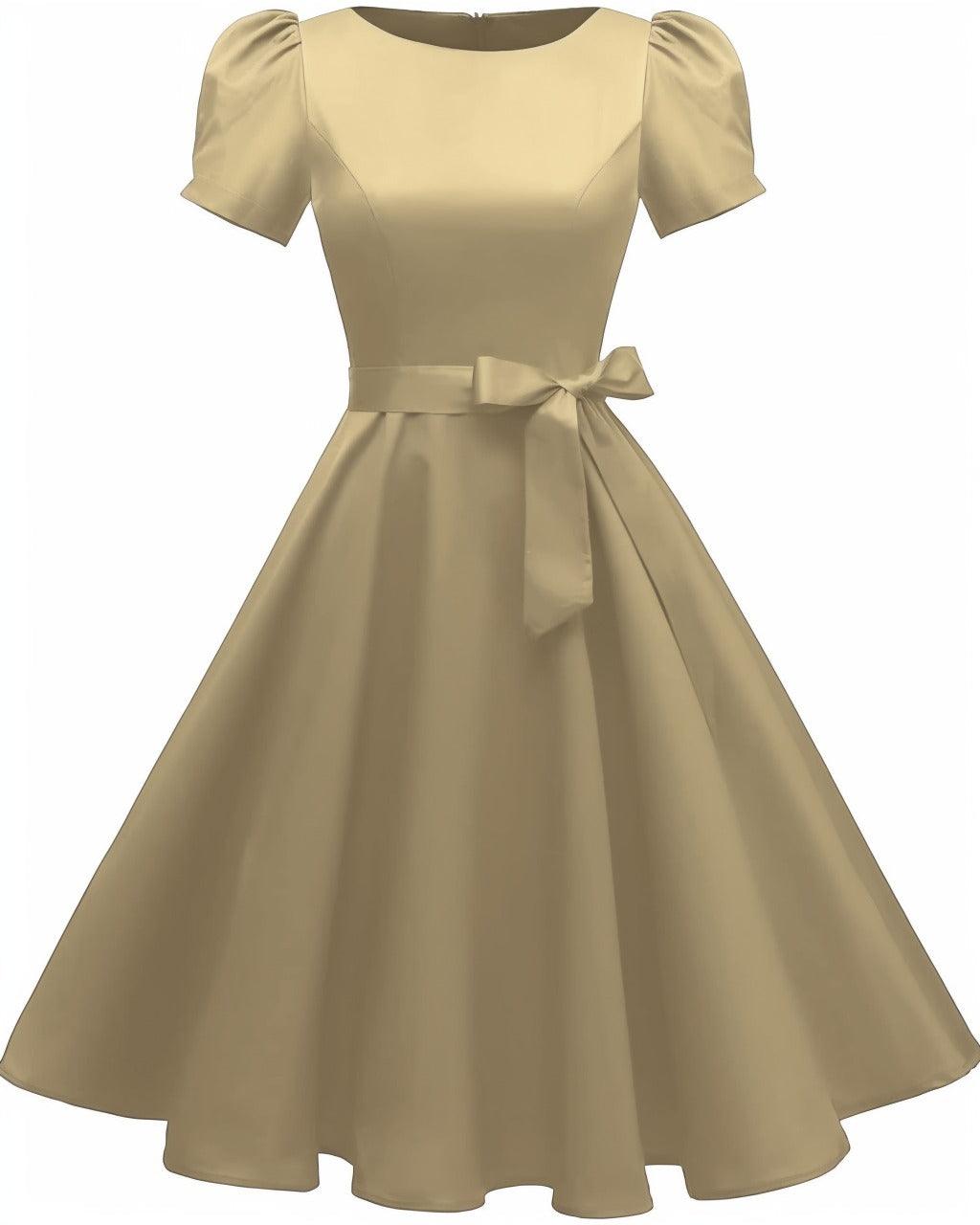 A-Line Knee Length Satin Graduation Dresses CS0555 - COCOMELODY