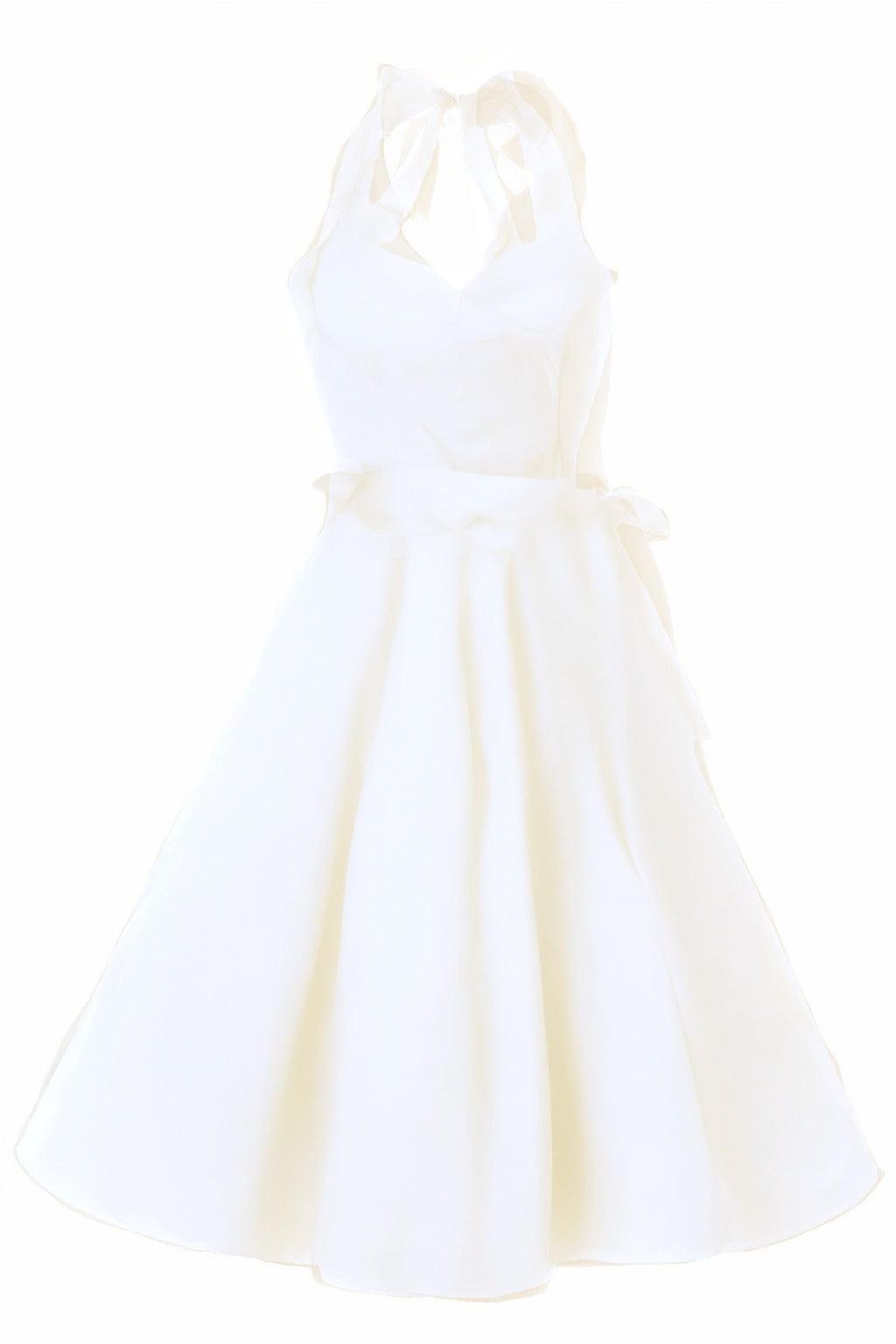 A-Line Knee Length Satin Graduation Dresses CS0559 - COCOMELODY