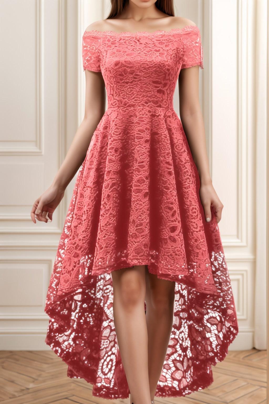 A-Line High-Low Silk-Like Graduation Dresses CS0562 - COCOMELODY
