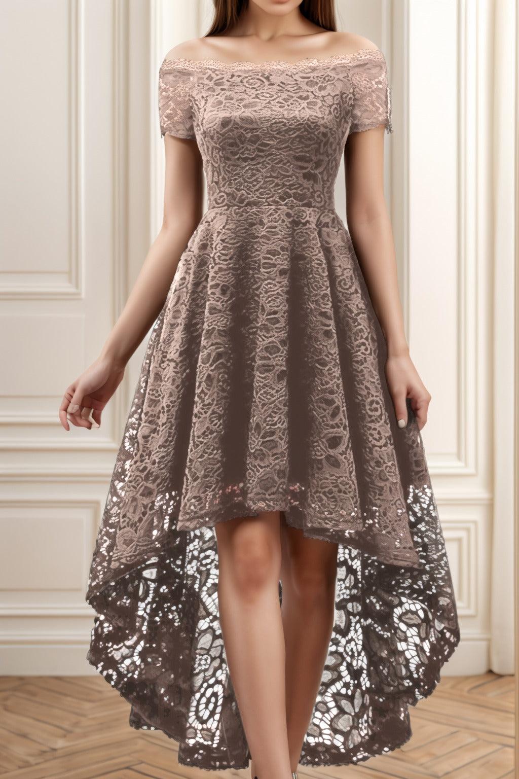 A-Line High-Low Silk-Like Graduation Dresses CS0562 - COCOMELODY