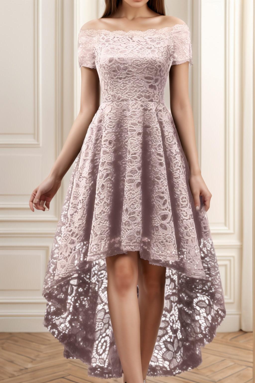 A-Line High-Low Silk-Like Graduation Dresses CS0562 - COCOMELODY