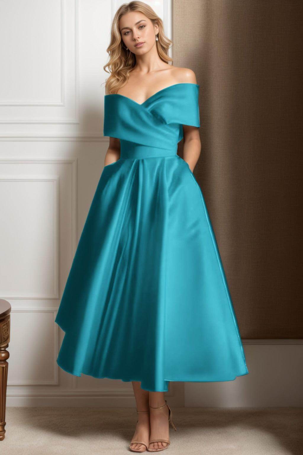 Cocomelody A-Line Ankle Length Satin Mother of the Bride Dress CS0564, Ivory Cocomelody A-Line Ankle Length Satin Mother of the Bride Dress CS0564, Ivory