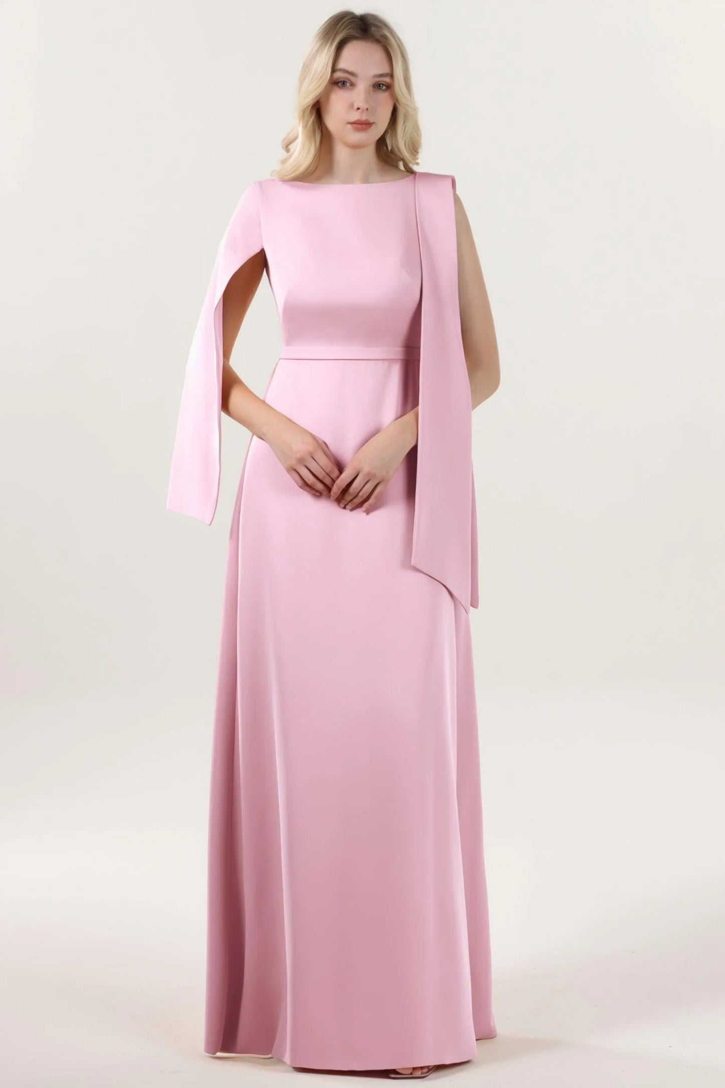 A-Line Maxi Stretch Crepe Formal Dress CS0586 - COCOMELODY