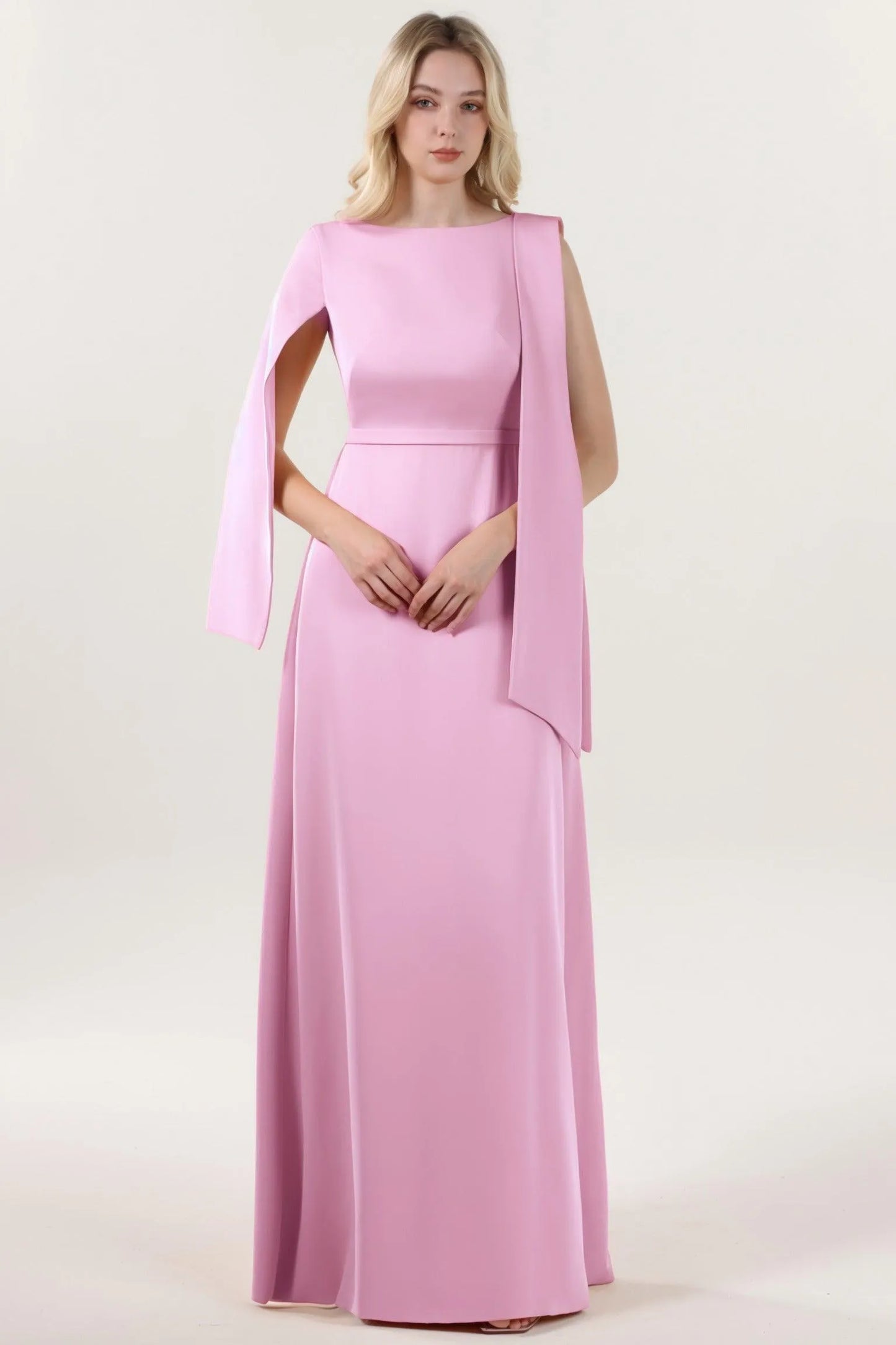A-Line Maxi Stretch Crepe Formal Dress CS0586 - COCOMELODY