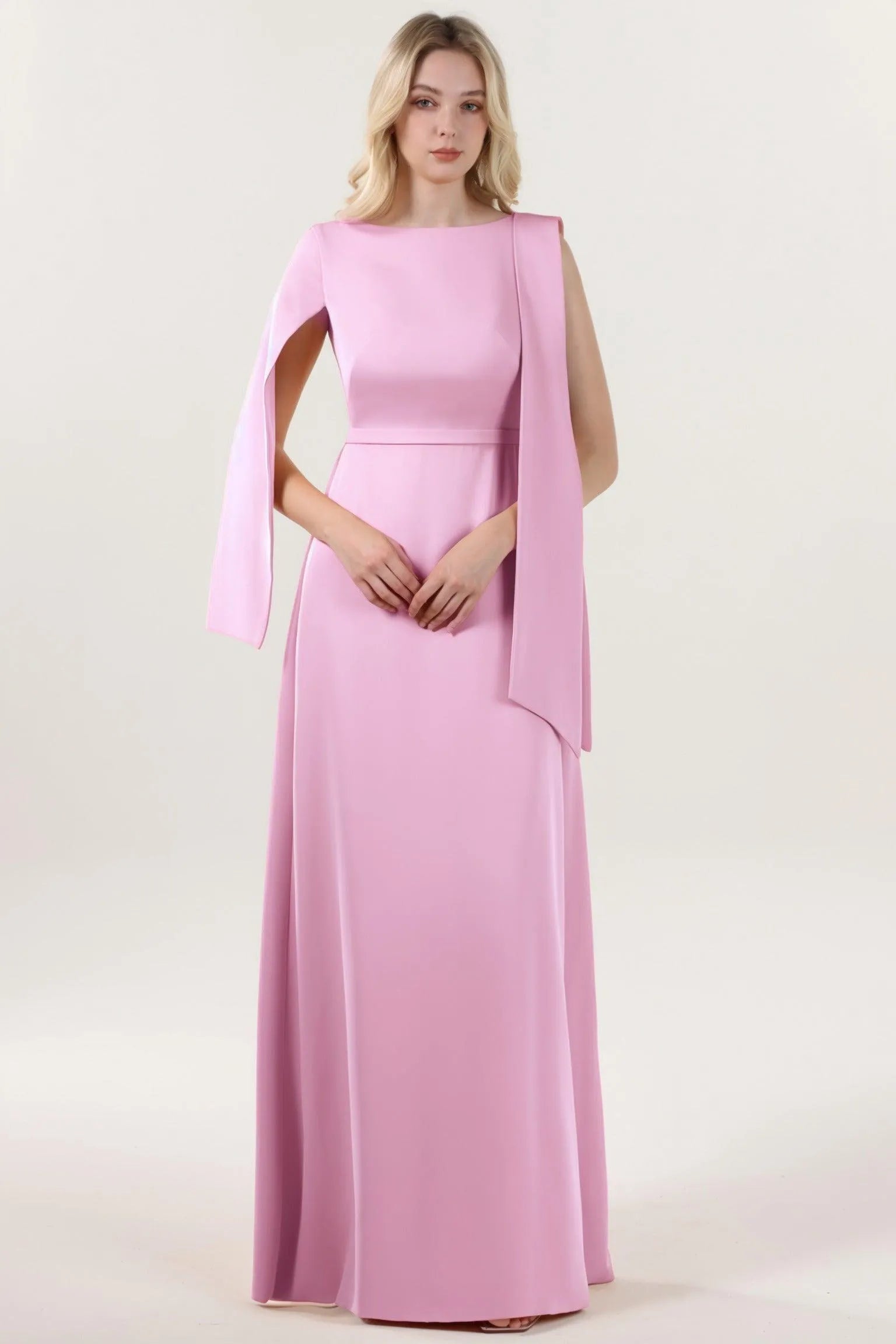 A-Line Maxi Stretch Crepe Formal Dress CS0586 - COCOMELODY