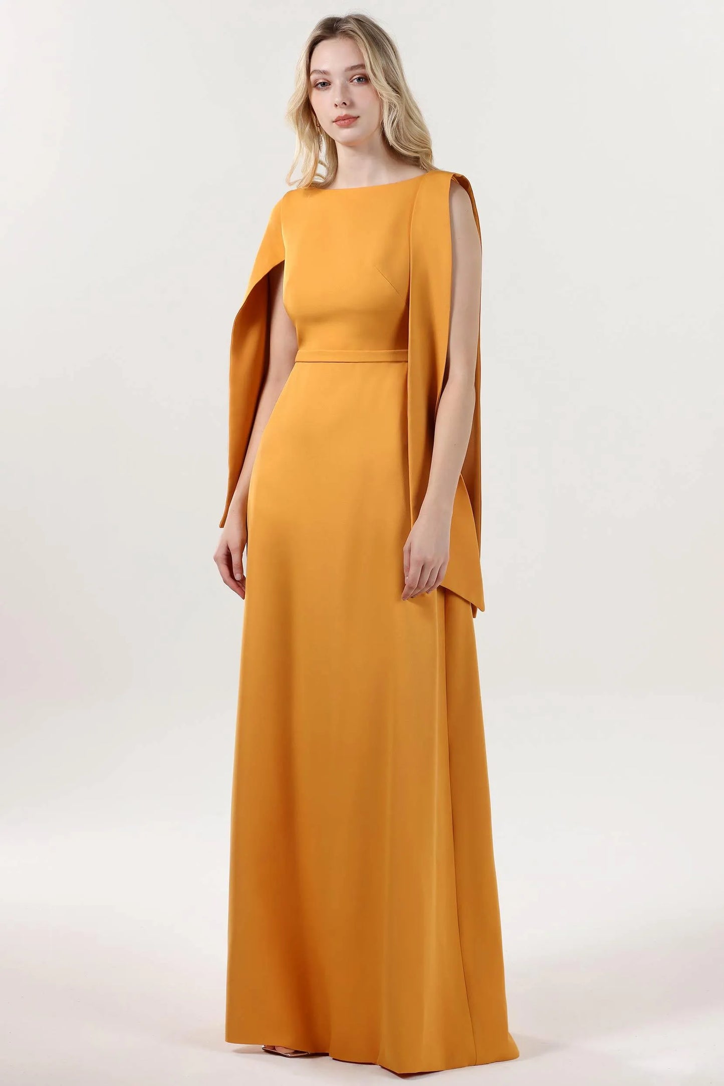 A-Line Maxi Stretch Crepe Formal Dress CS0586 - COCOMELODY