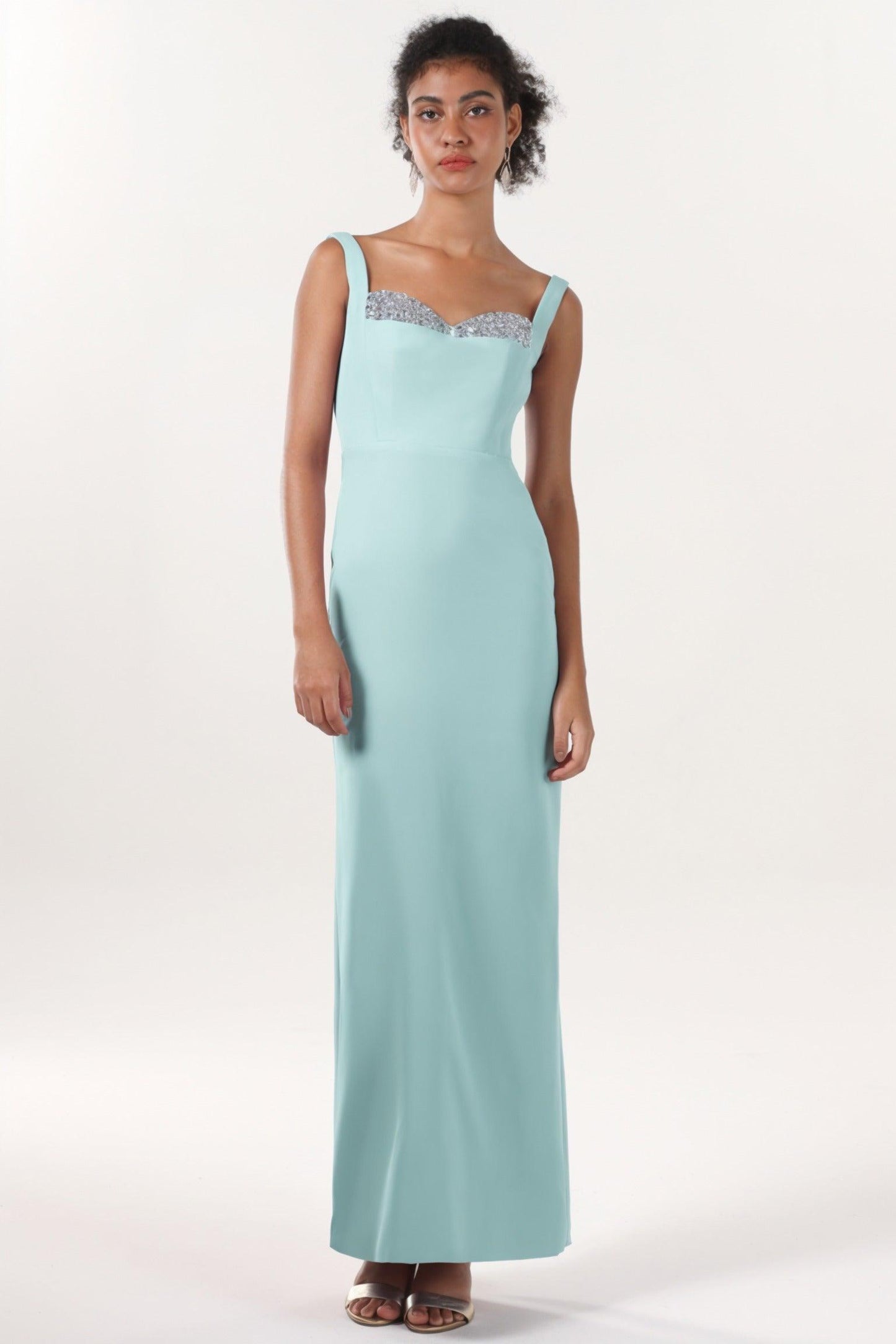 Sheath-Column Maxi Stretch Crepe Formal Dress CS0590 - COCOMELODY