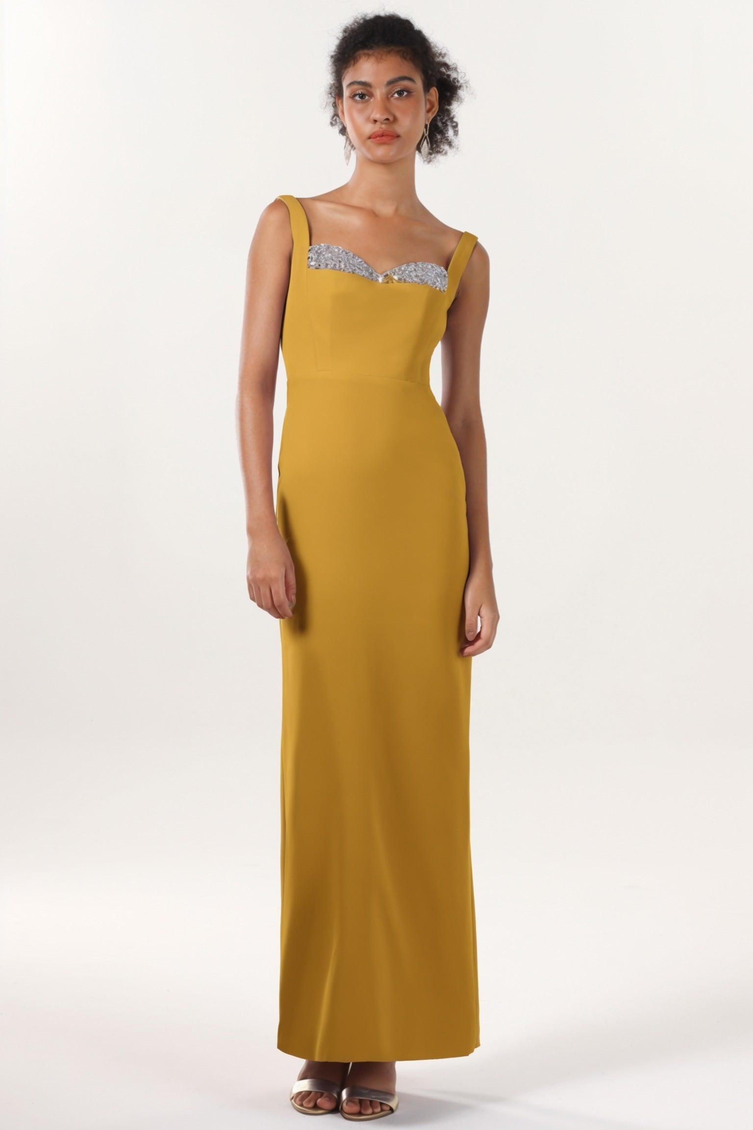 Sheath-Column Maxi Stretch Crepe Formal Dress CS0590 - COCOMELODY
