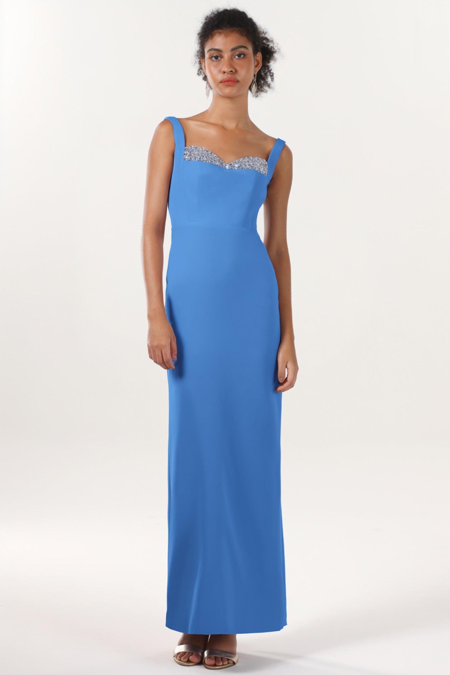 Sheath-Column Maxi Stretch Crepe Formal Dress CS0590 - COCOMELODY