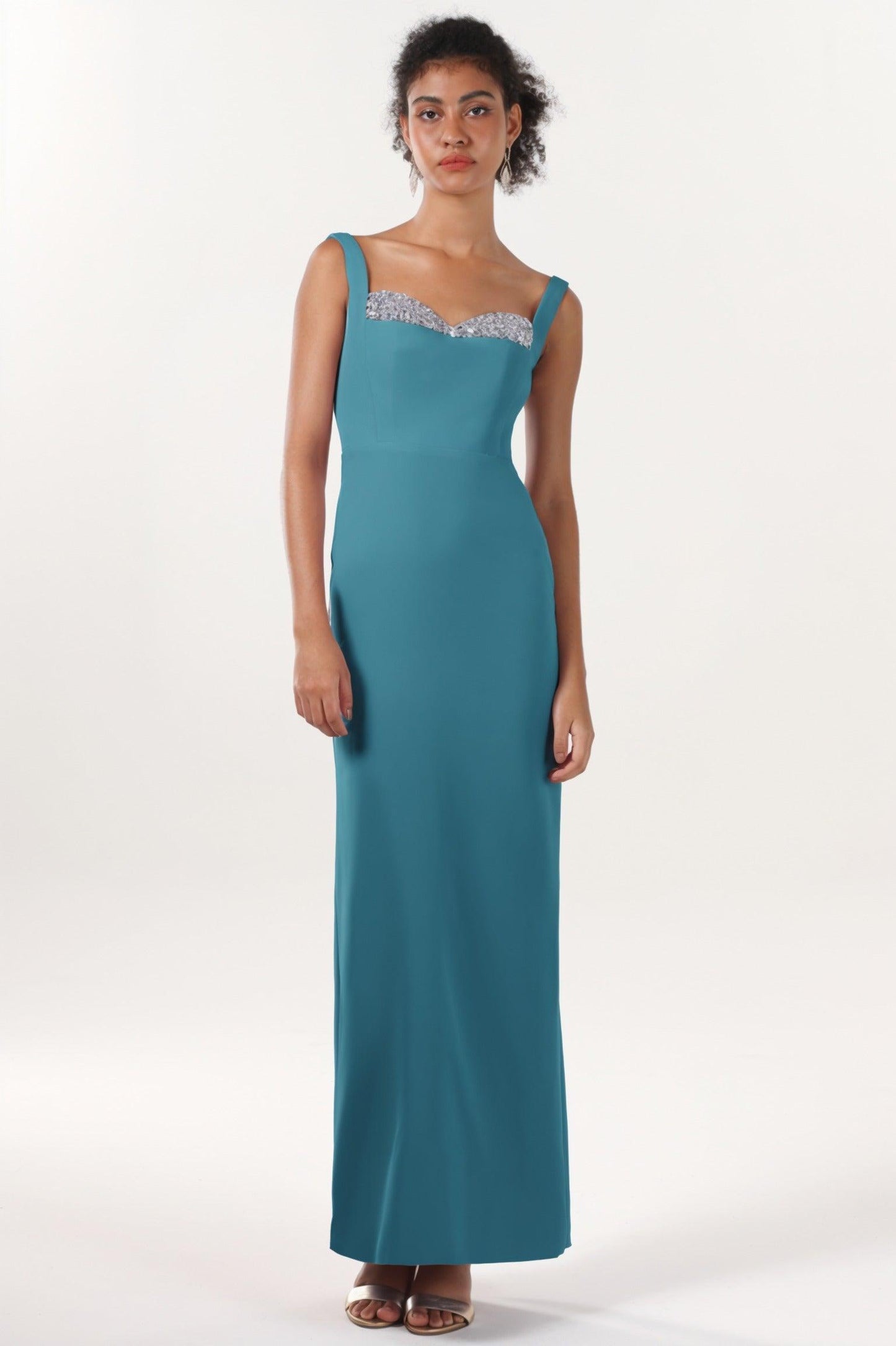 Sheath-Column Maxi Stretch Crepe Formal Dress CS0590 - COCOMELODY