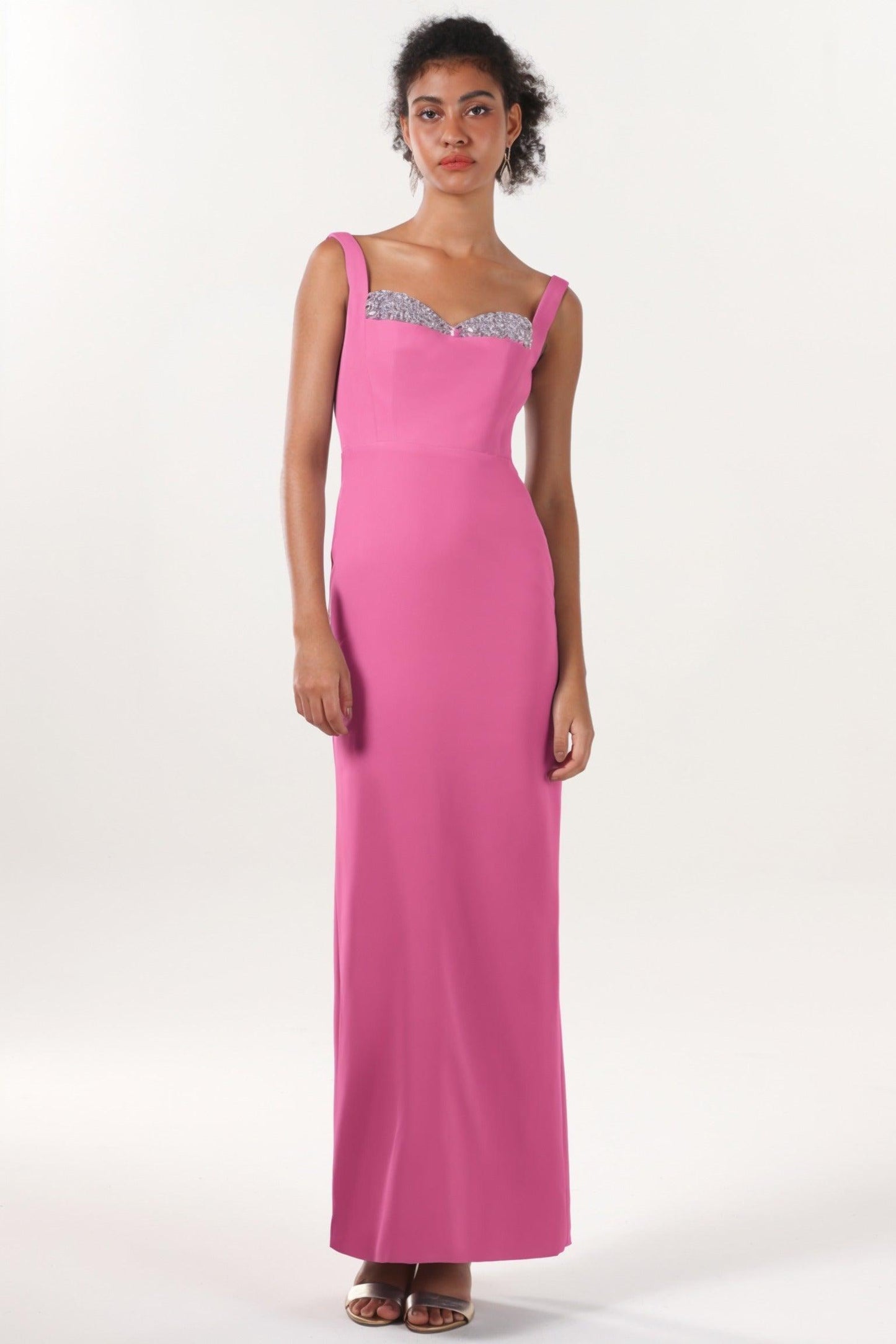 Sheath-Column Maxi Stretch Crepe Formal Dress CS0590 - COCOMELODY