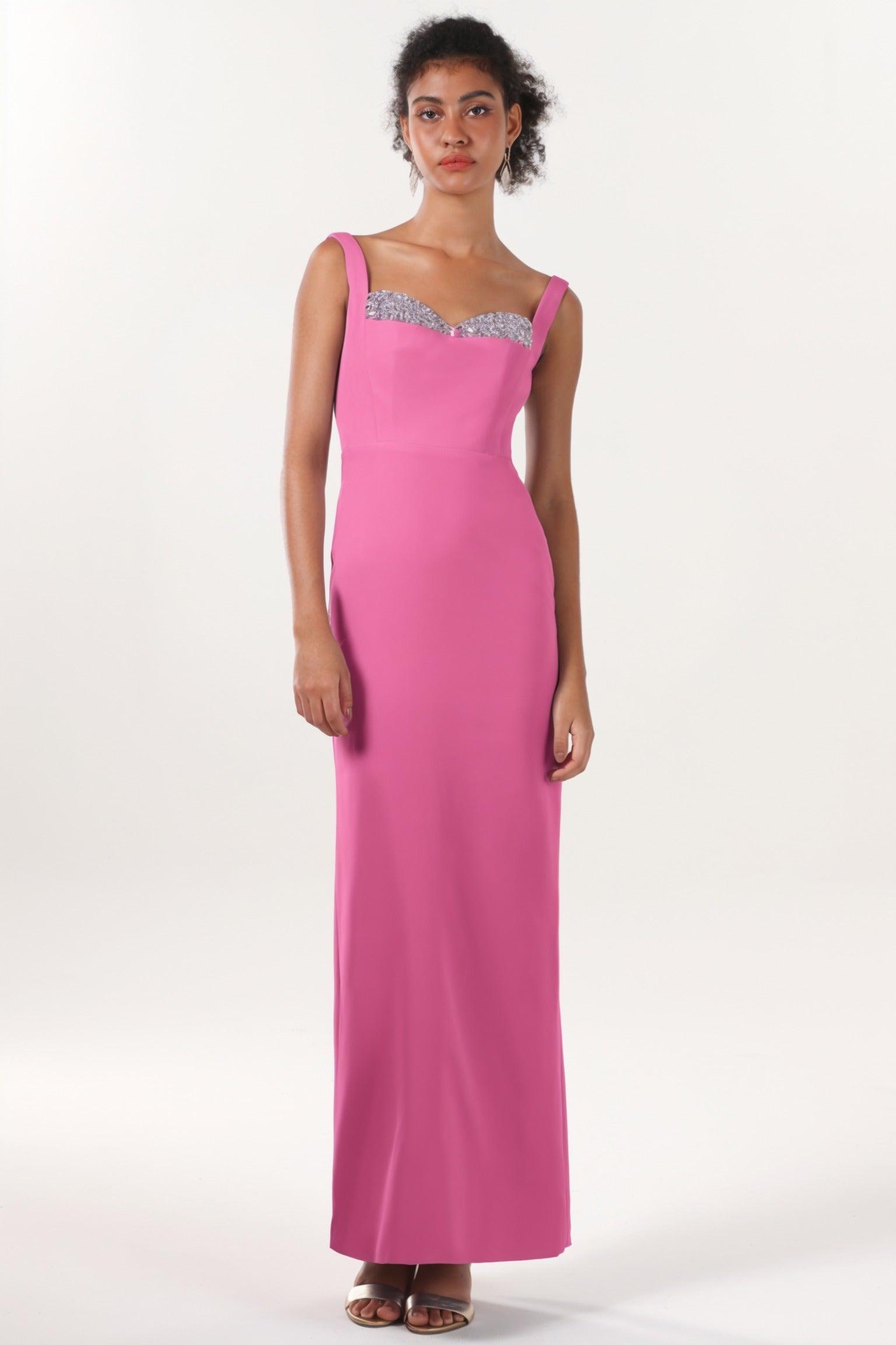 Sheath-Column Maxi Stretch Crepe Formal Dress CS0590 - COCOMELODY