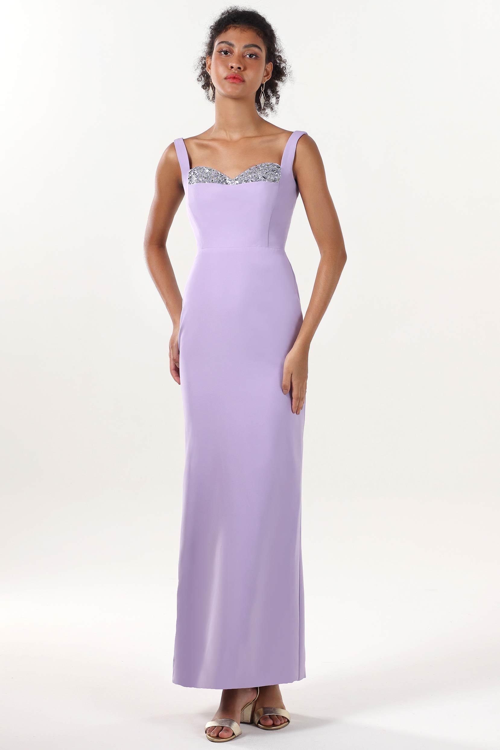 Sheath-Column Maxi Stretch Crepe Formal Dress CS0590 - COCOMELODY